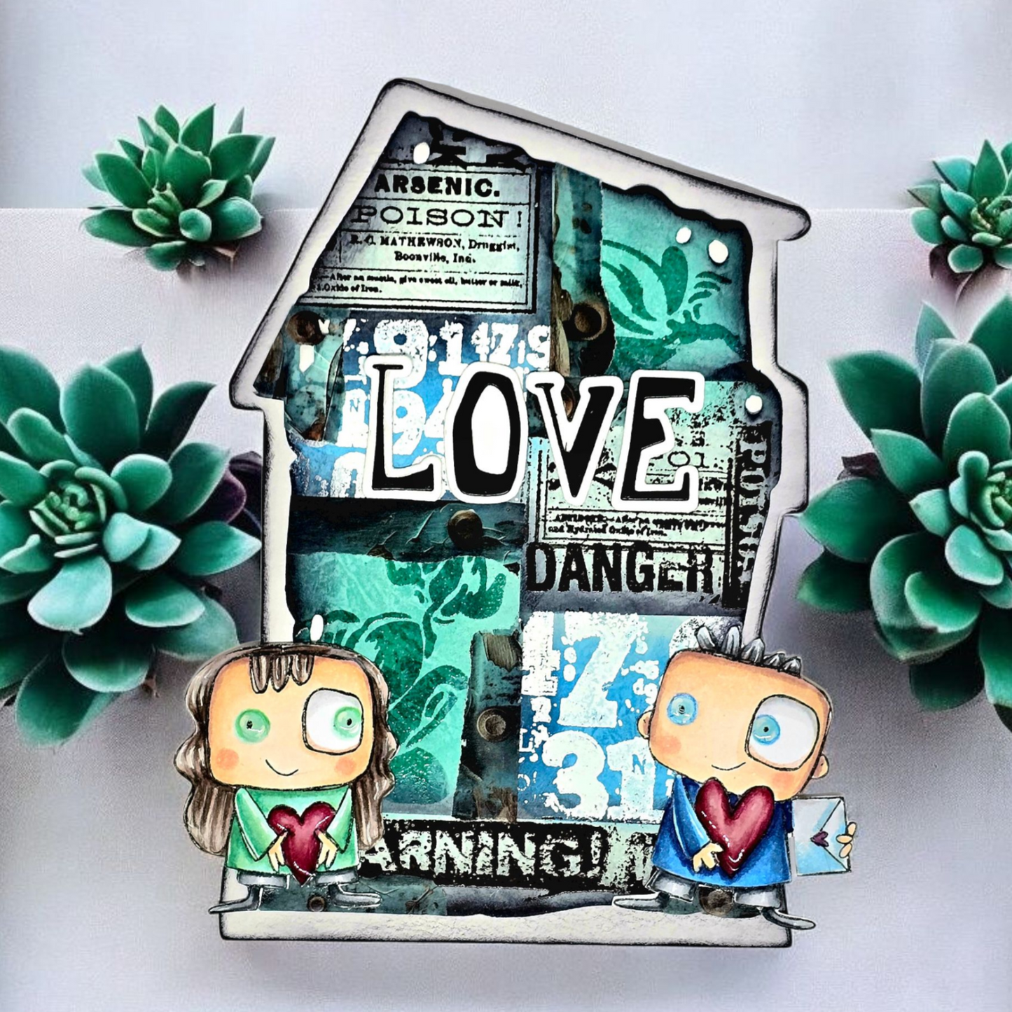 3 x A7 Stamps - Edison Glow, Garden Gears & Retro Scripts