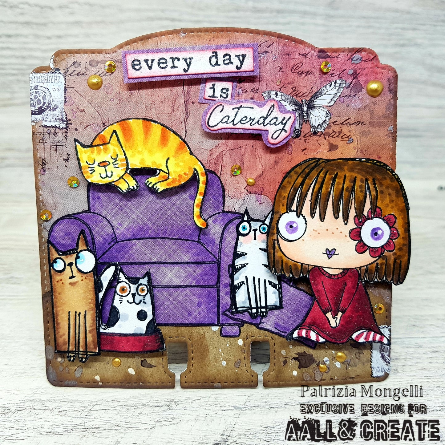 #477 - A7 Clear Stamp Set - Caterday