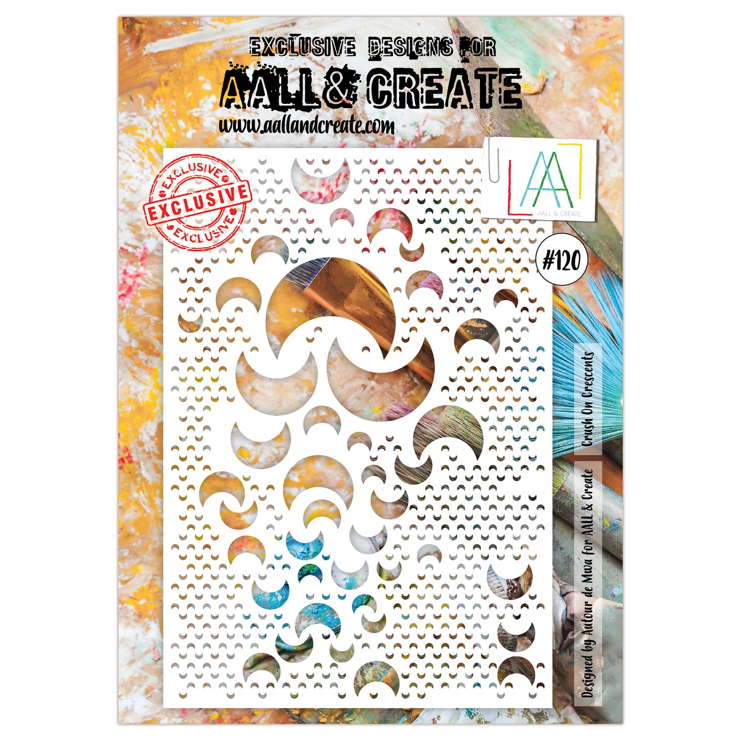 #120 - A4 Stencil - Crush On Crescents