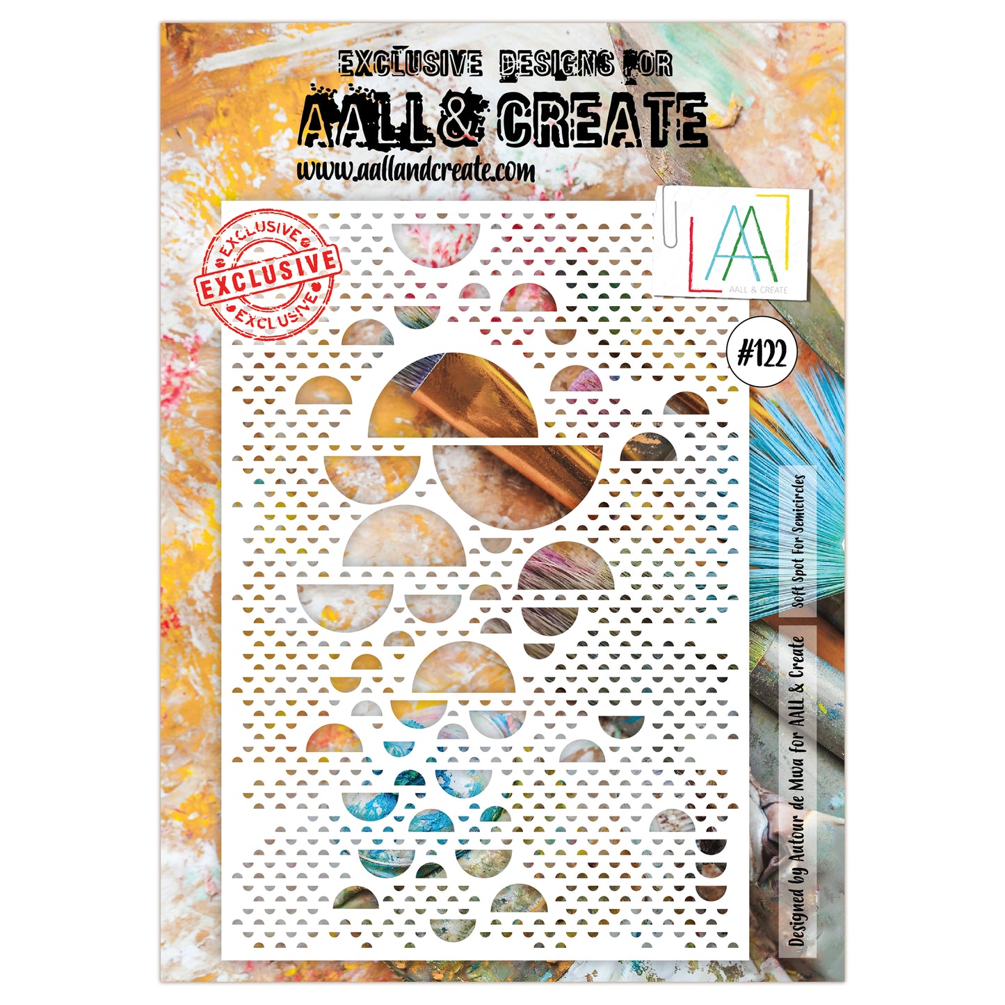 #122 - A4 Stencil - Soft Spot For Semicircles