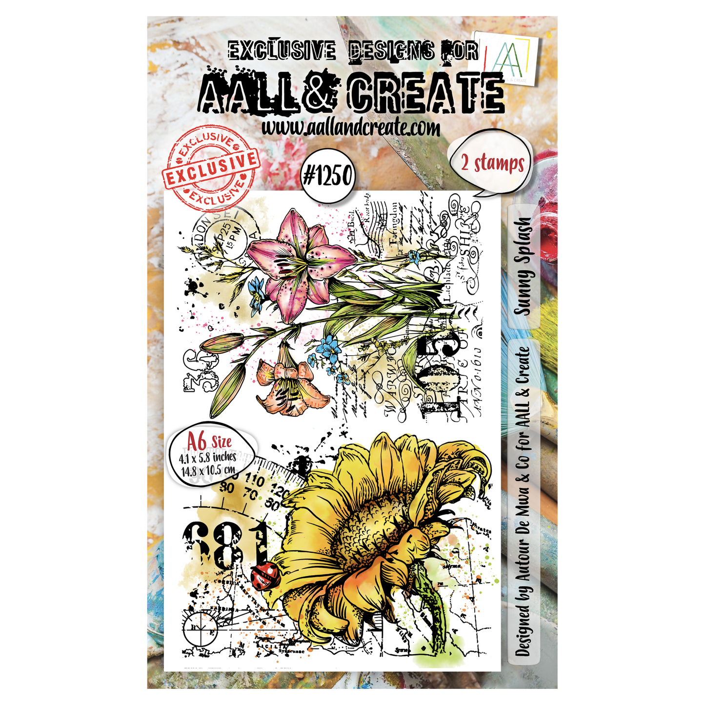 #1250 - A6 Stamp Set - Sunny Splash