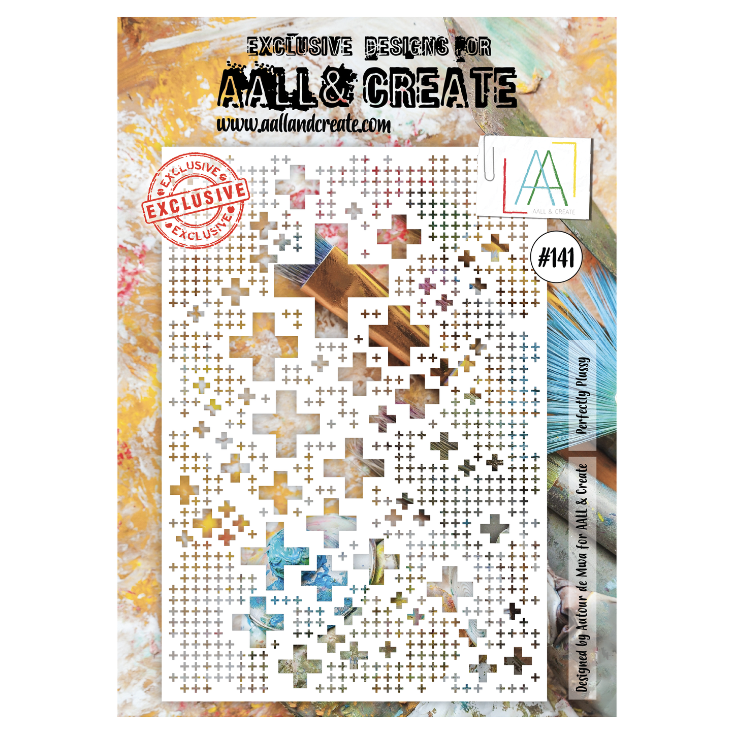 #141 - A4 Stencil - Perfectly Plussy