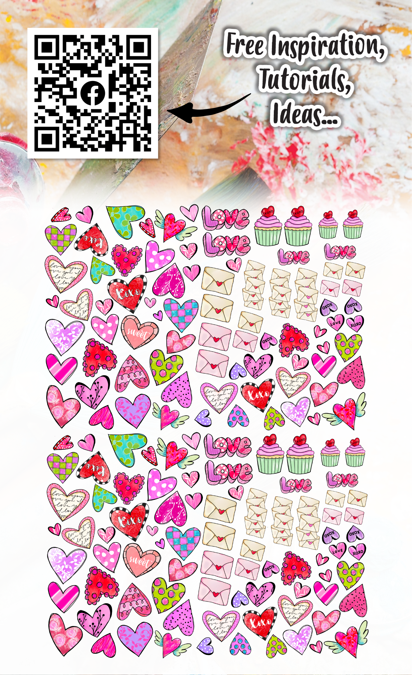 EP-18 - Ephemera Die-Cuts - Flying Hearts