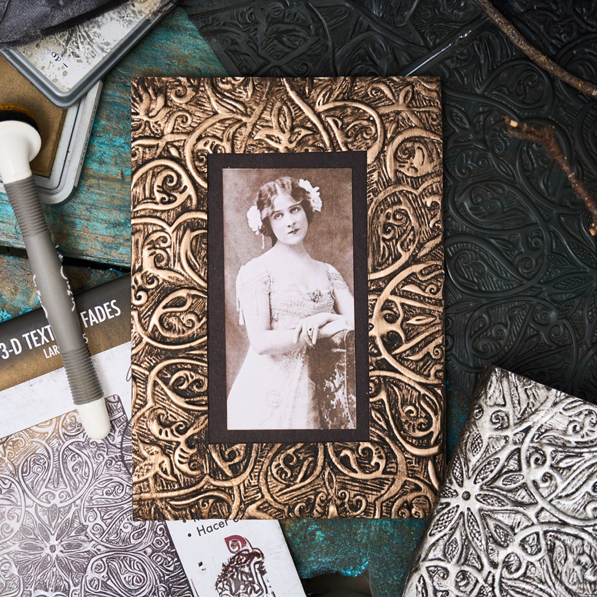 Sizzix 3-D Texture Fades Embossing Folder Bundle by Tim Holtz - Engraved & Kaleidoscope - Ships from 15th October