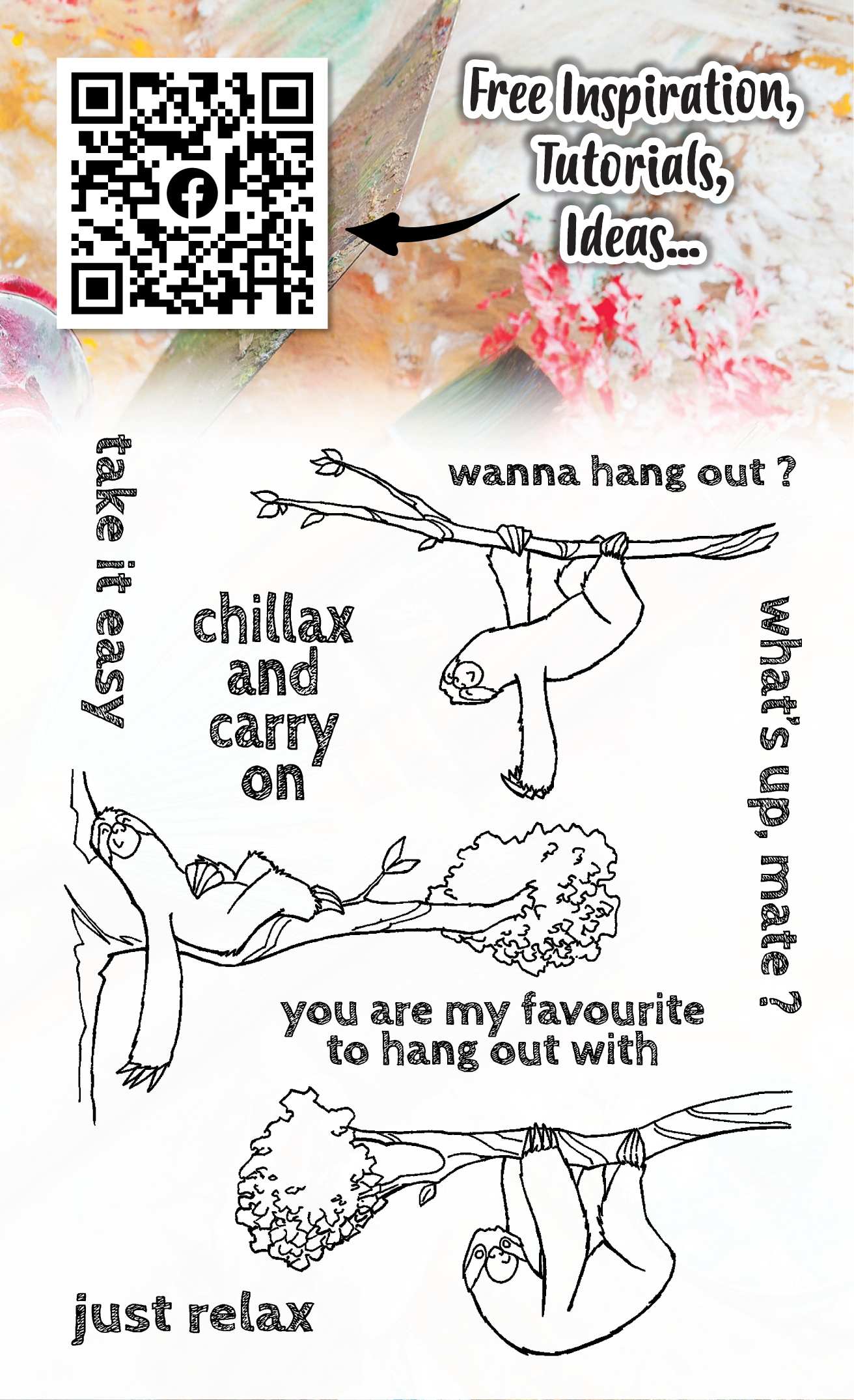 #215 - A6 Clear Stamp Set - Sleepy Sloths