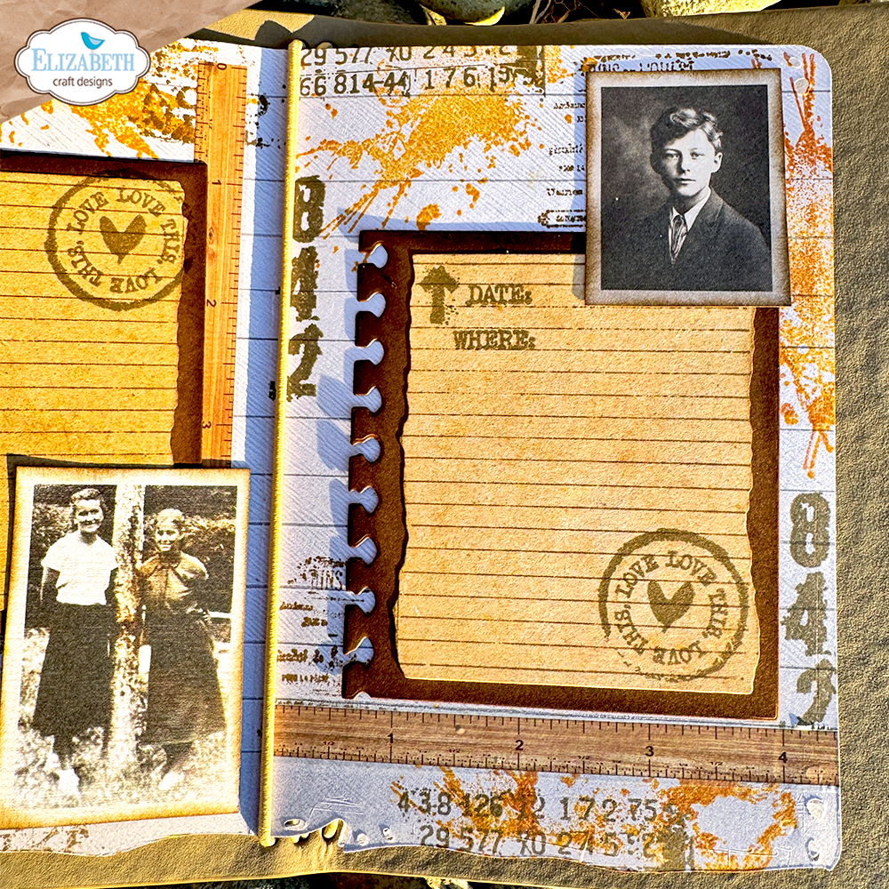 Elizabeth Craft Designs Beautifully Worn Die Notebook Fragments by Devid Roodenburg