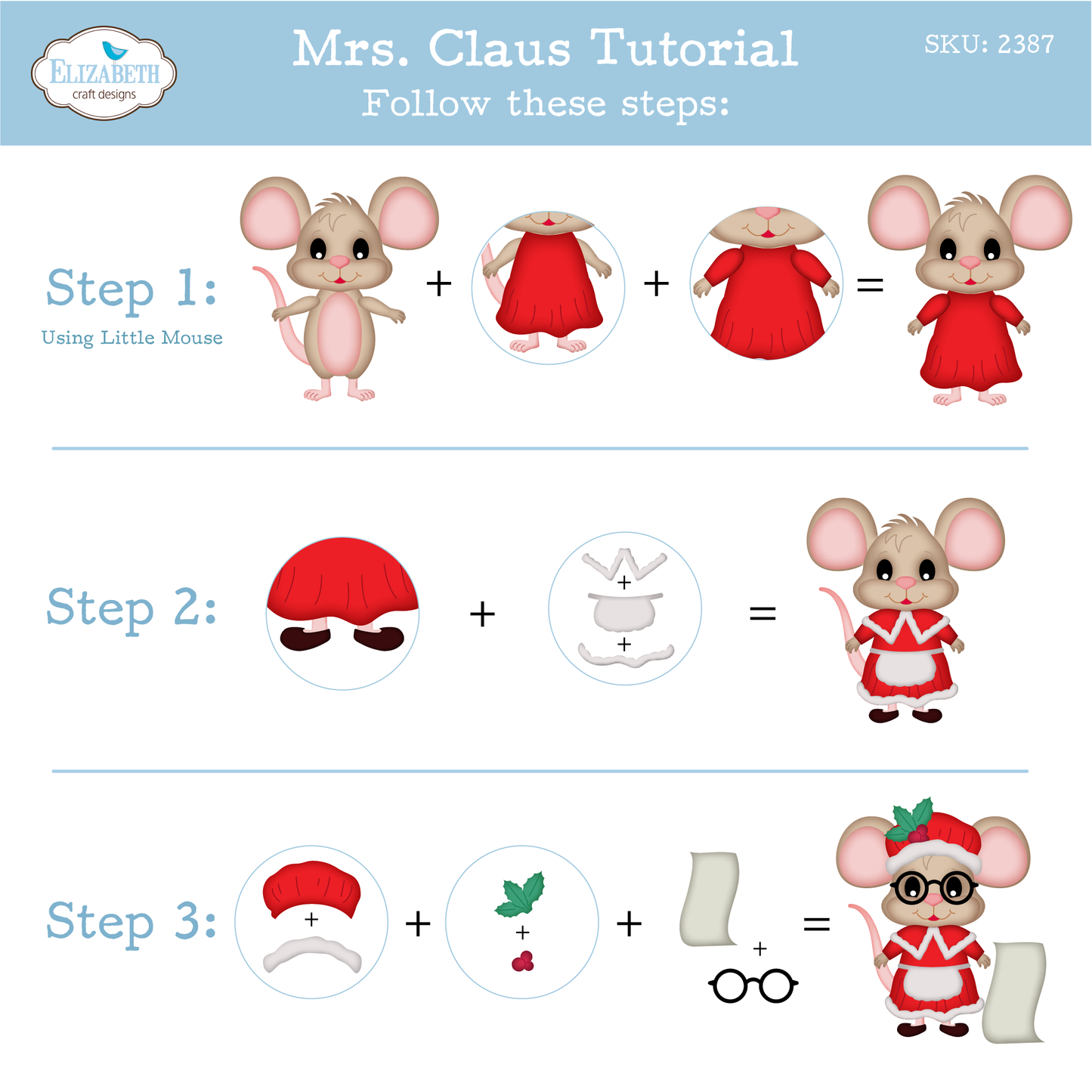 Elizabeth Craft Designs Snuggle Season Die Santa and Mrs. Claus by Cute & Whimsical