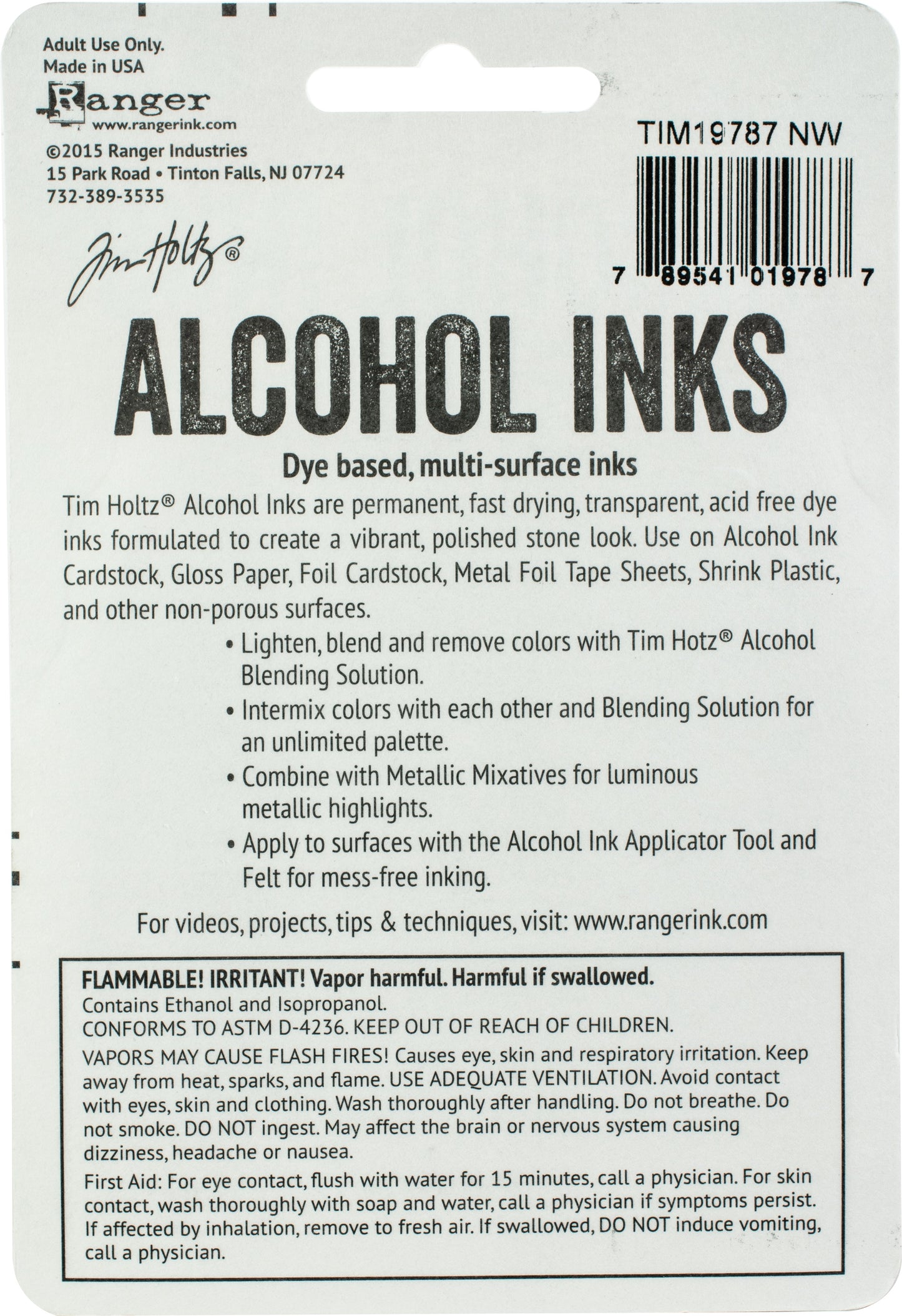 Ranger Tim Holtz Alcohol Ink .5oz 3 Pcs - Nature Walk