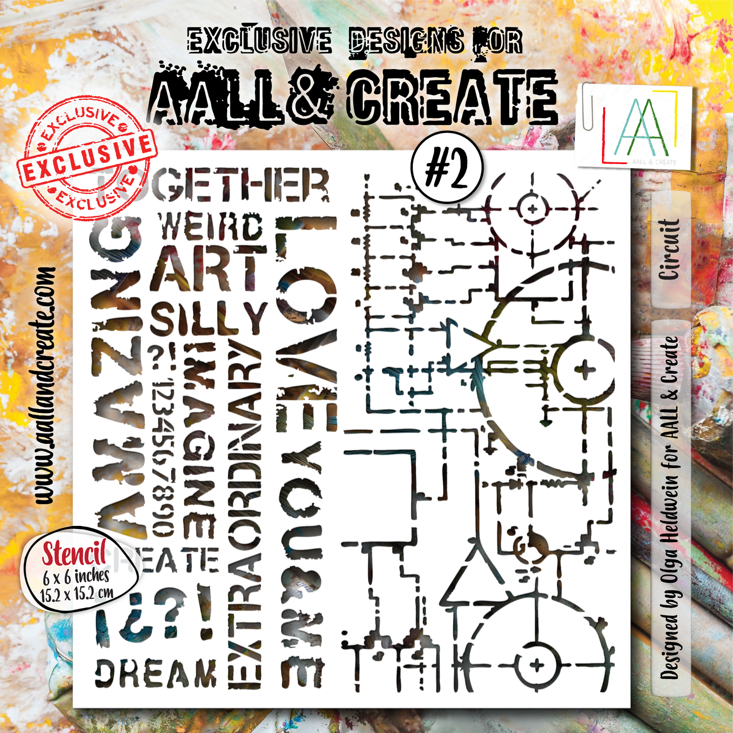 #2 - 6"x6" Stencil - Circuit