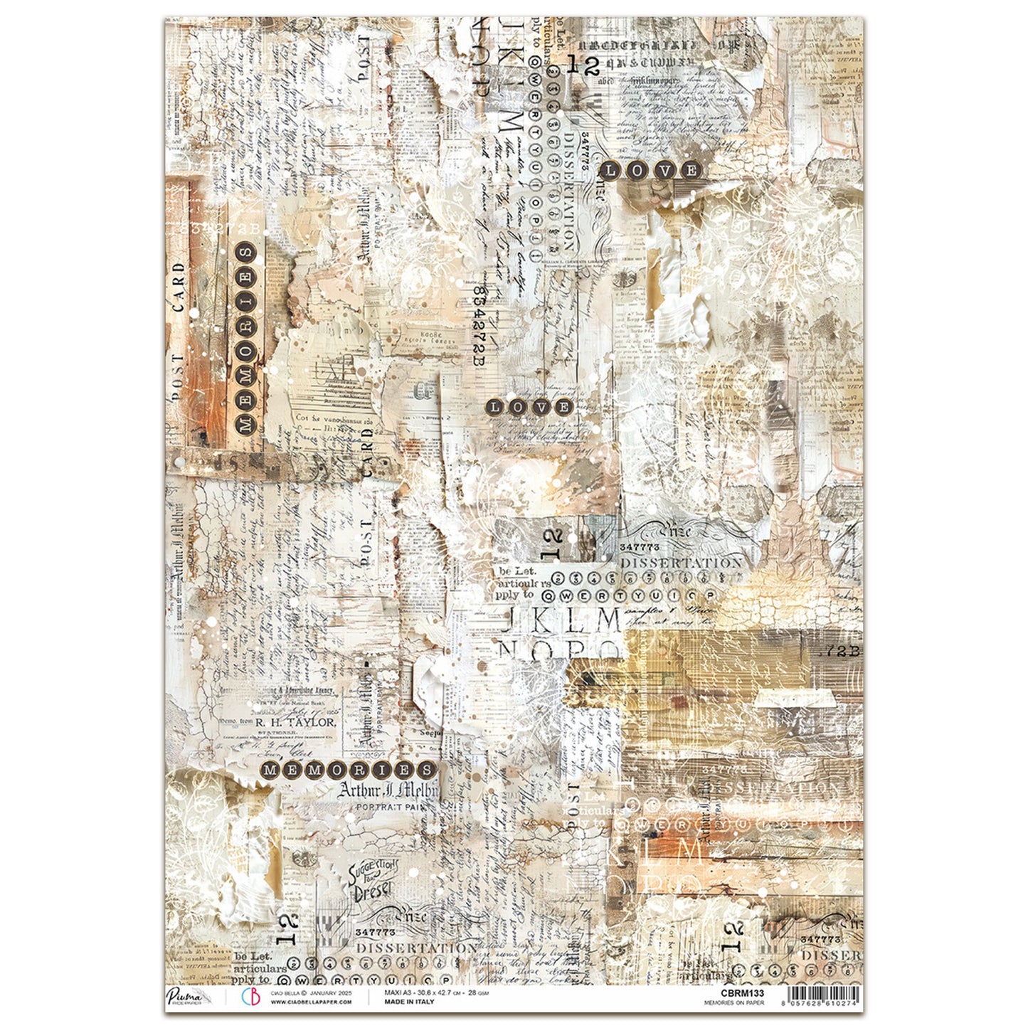 Ciao Bella Majestic Dream Rice Paper A3 Memories on Paper (1pc)