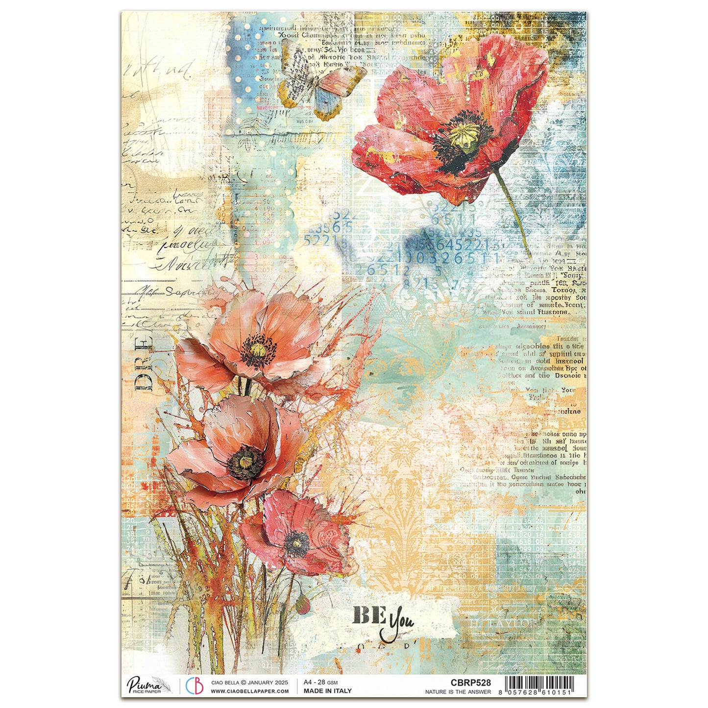 Ciao Bella Majestic Dream Rice Paper A4 Nature is the Answer (1pc)