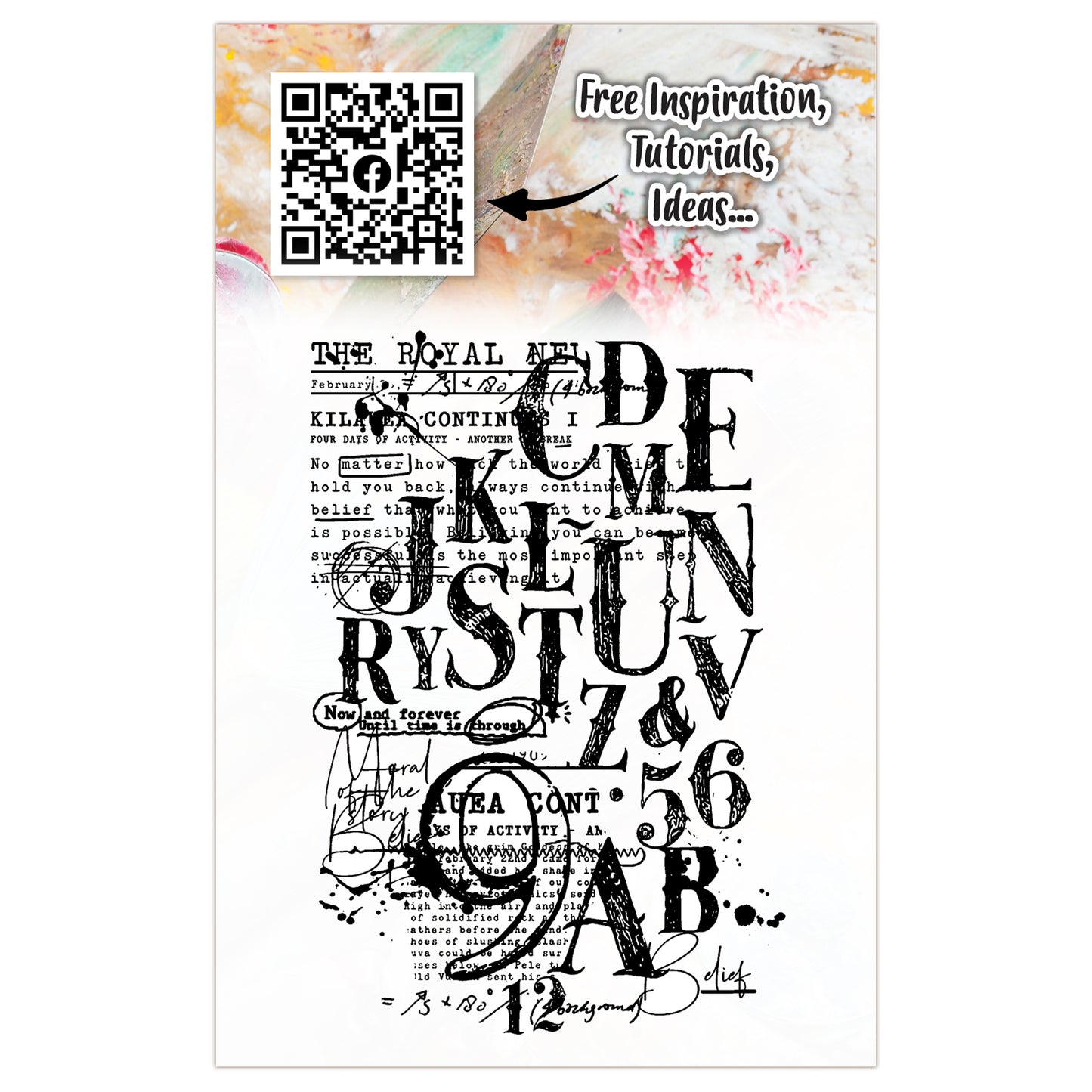 #349 - A7 Clear Stamp Set - Bold Alphas Mini