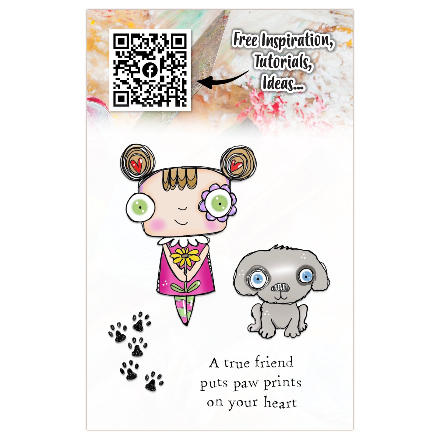 #358 - A7 Clear Stamp Set - Paw Prints