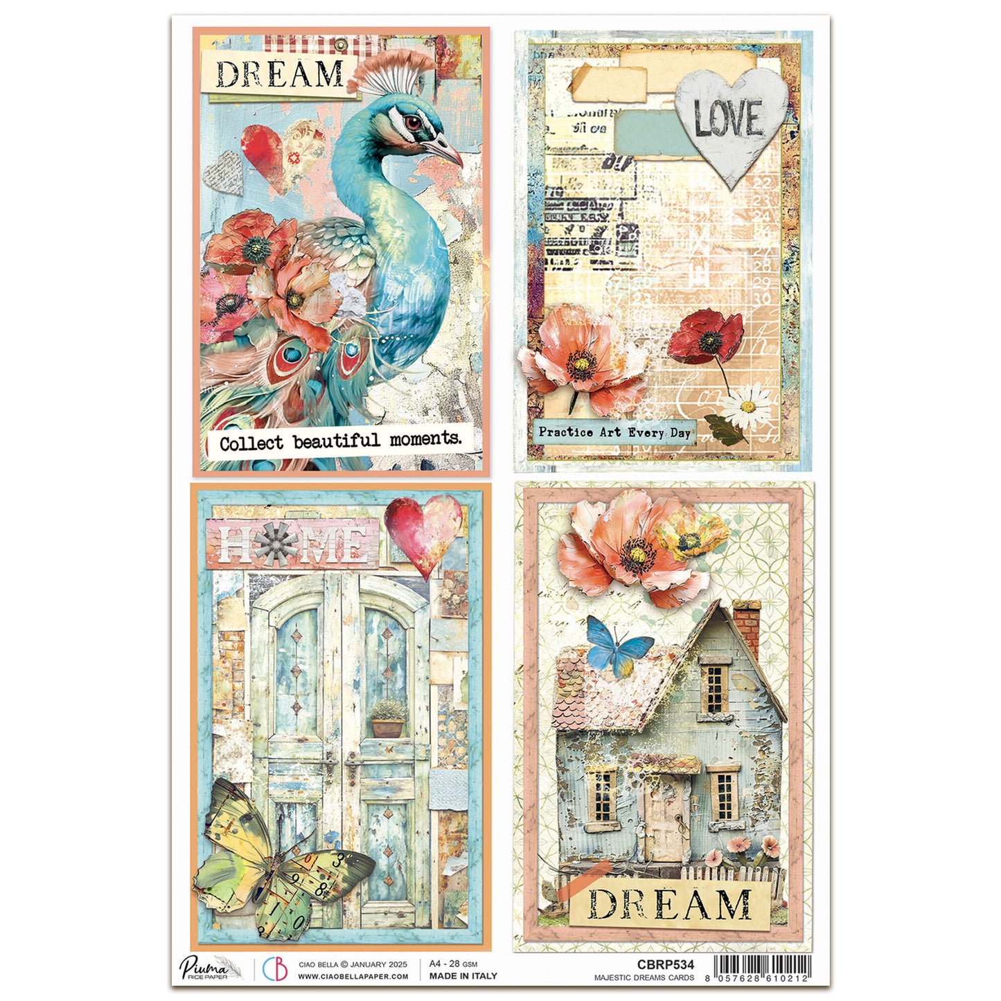 Ciao Bella Majestic Dream Rice Paper A4 Majestic Dreams Cards (1pc)