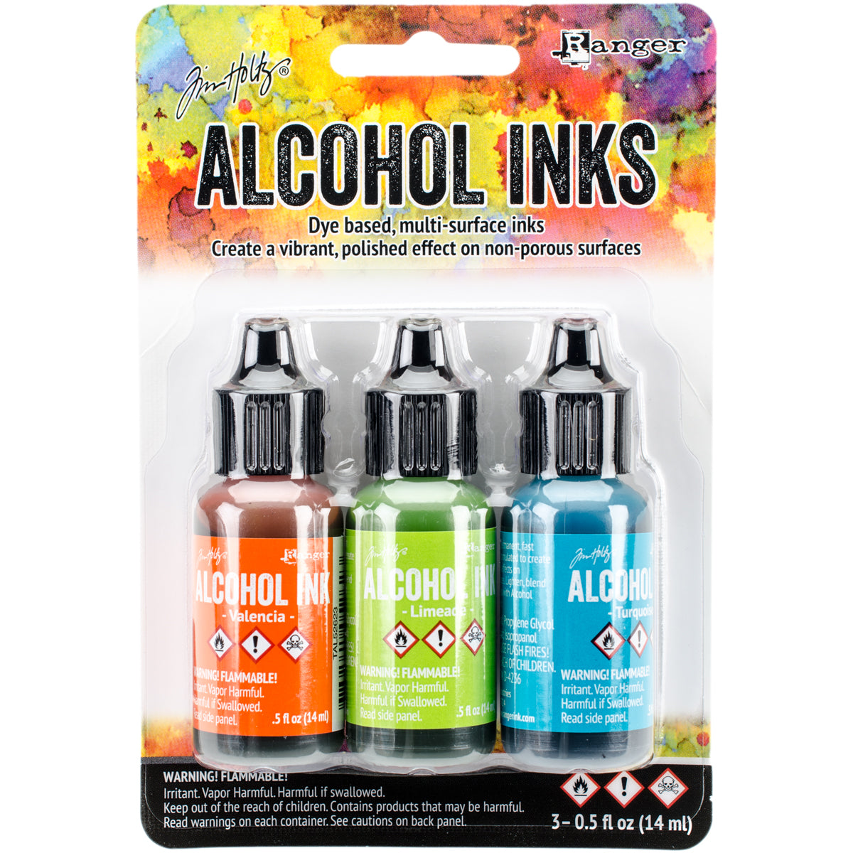 Ranger Tim Holtz Alcohol Ink .5oz 3 Pcs - Spring Break