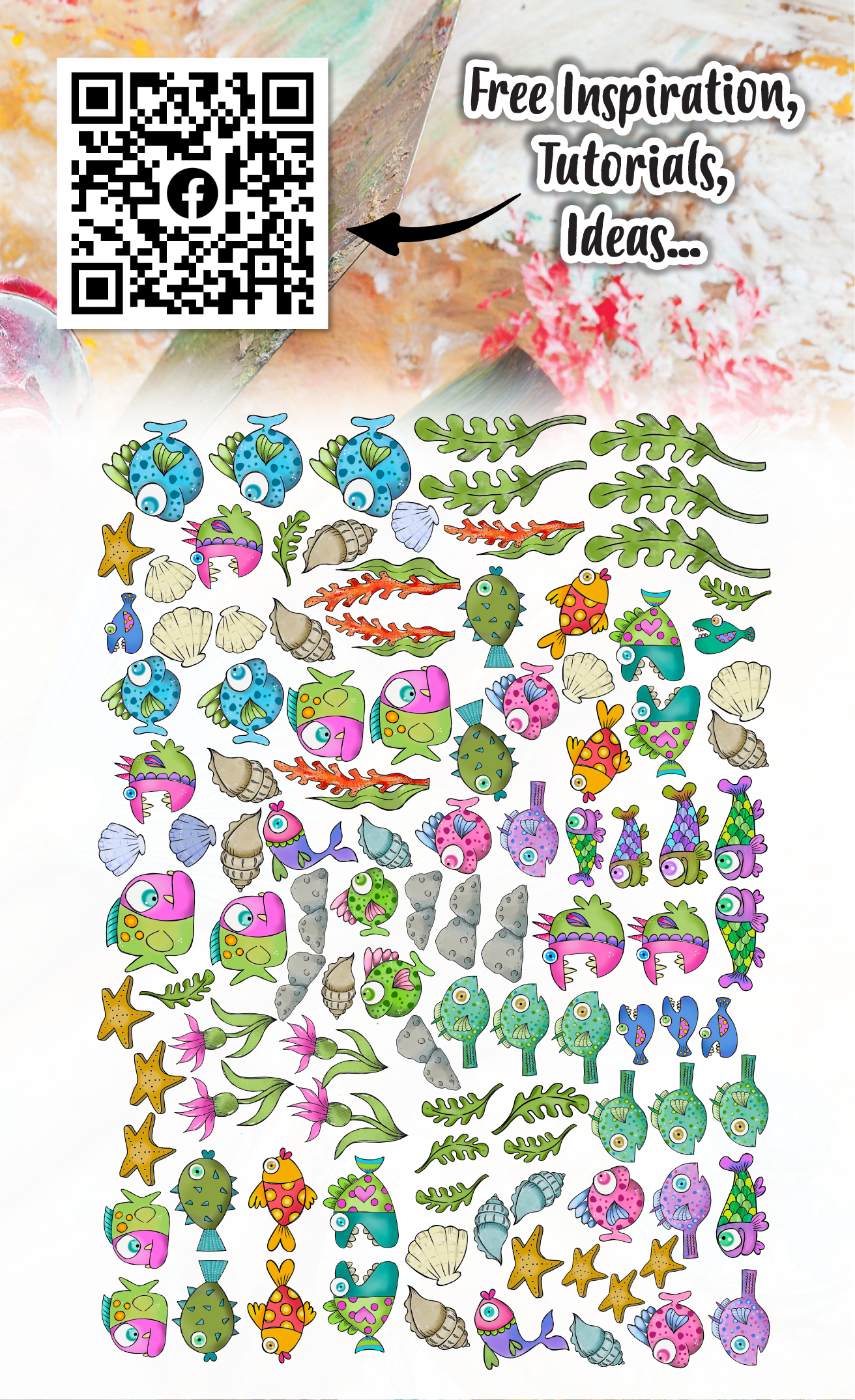 #42 - Ephemera Die-Cuts - Fish Drops