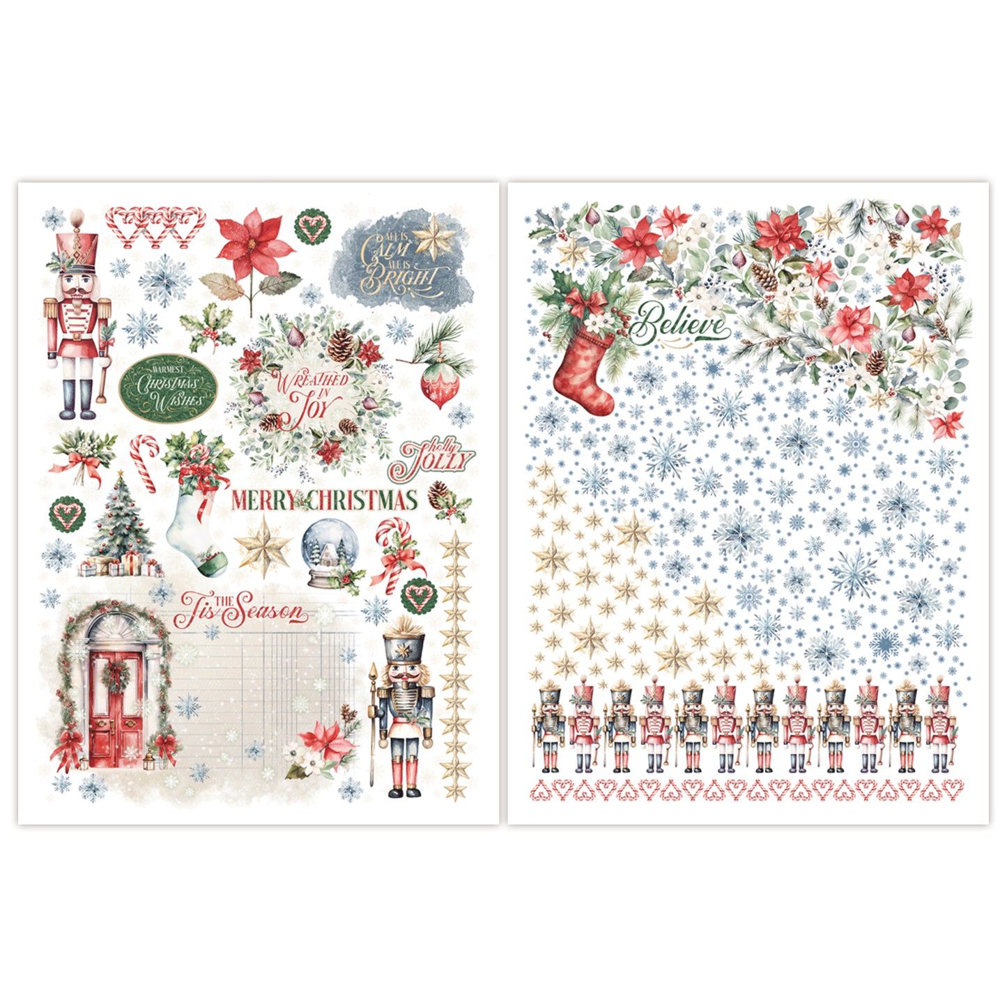 Graphic 45 Deck the Halls Rub-On Transfers