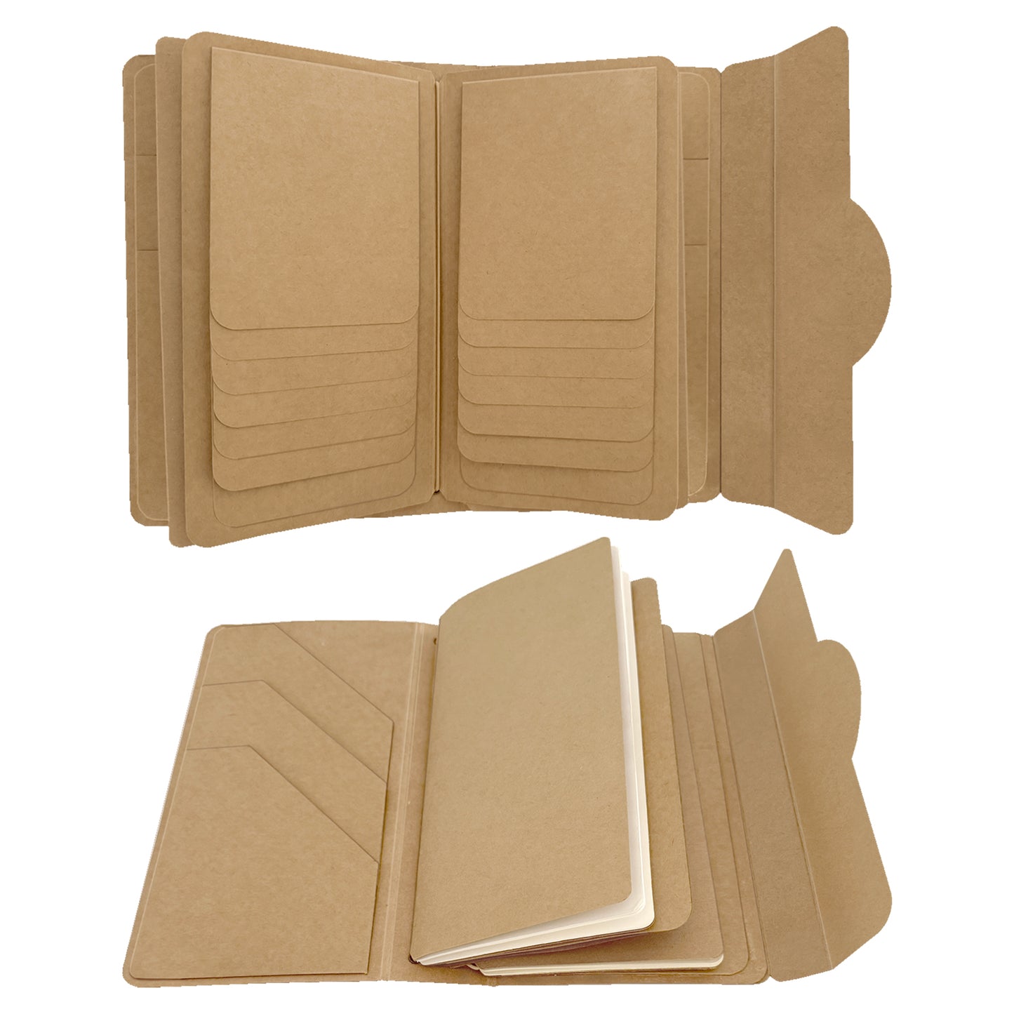 Graphic 45 Travel Album with Inserts Waterfall Folder & Journaling Notebooks Kraft