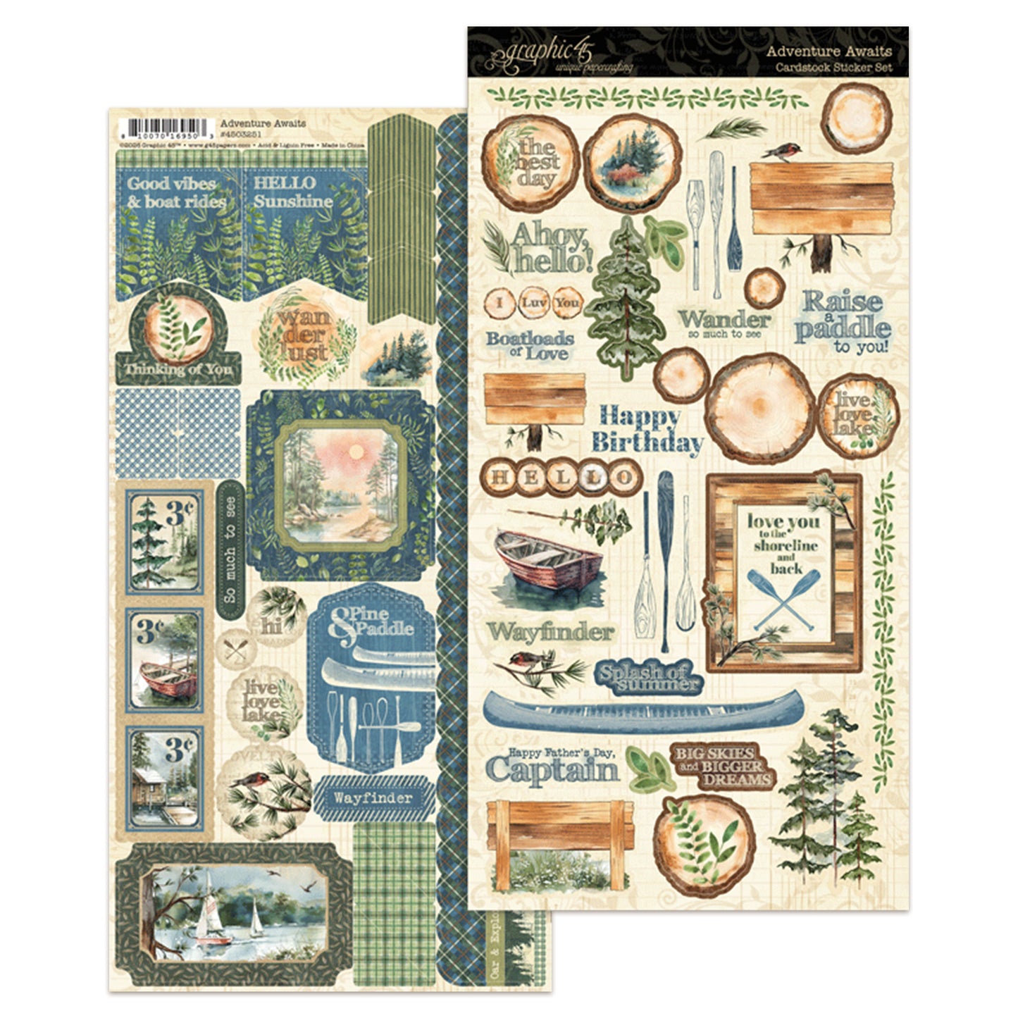Graphic 45 Adventure Awaits Sticker Set
