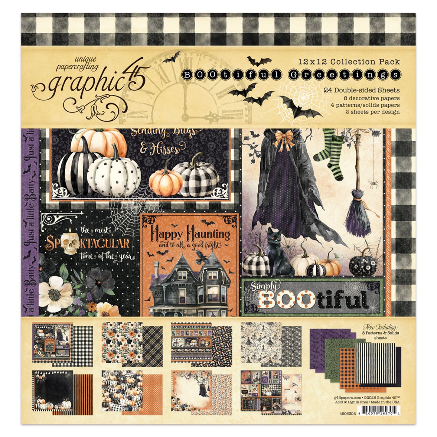 Graphic45 BOOtiful Greetings 12x12 Inch Collection Pack ~ Ship from 31st Aug