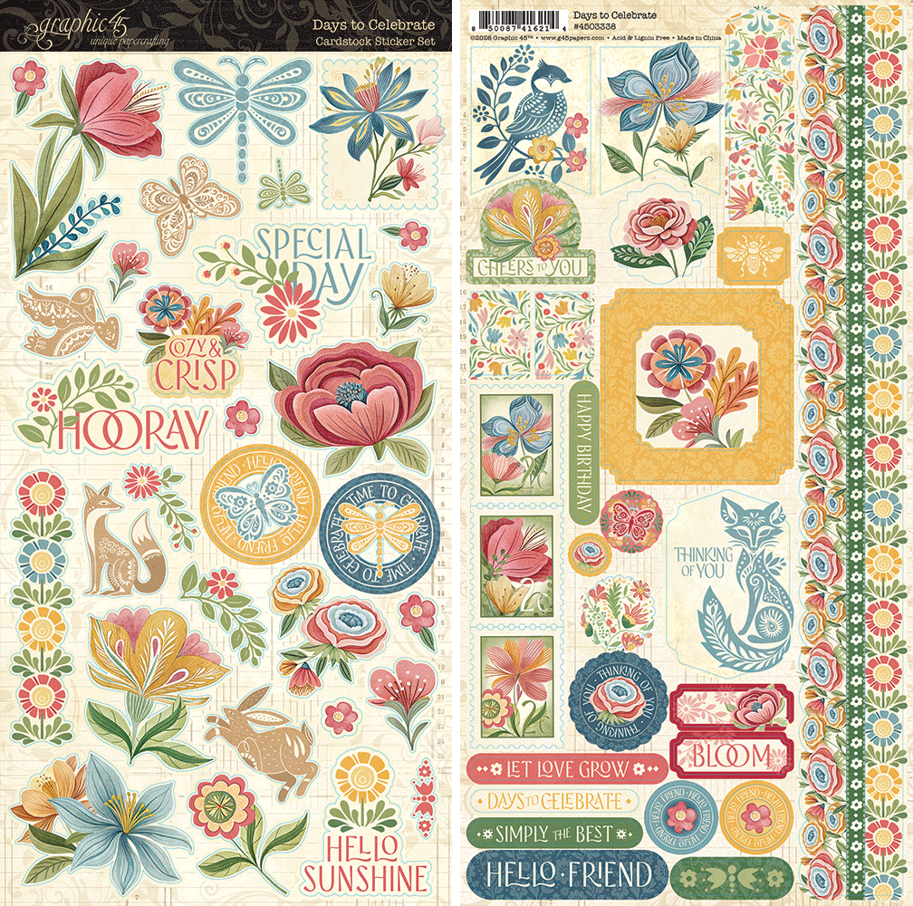 Graphic45 Days to Celebrate Sticker Set Preorder*