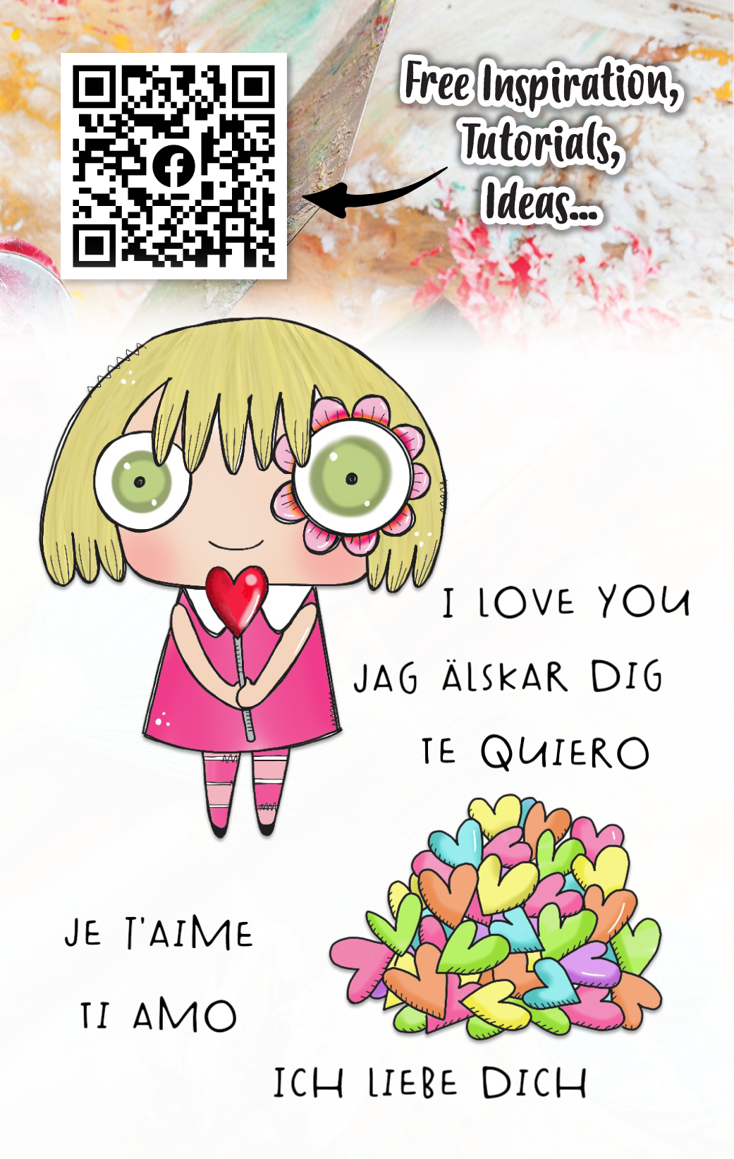 #481 - A7 Clear Stamp Set - Lil Love