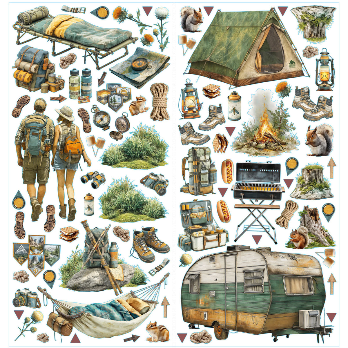 49 And Market Campfire Memories Laser Cut Elements Camping by Dennis Bruto