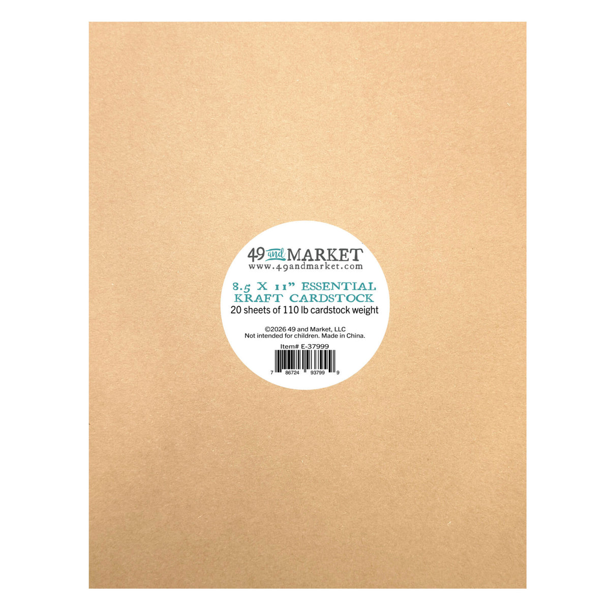 49 And Market Essential Kraft 8.5x11 Inch Cardstock