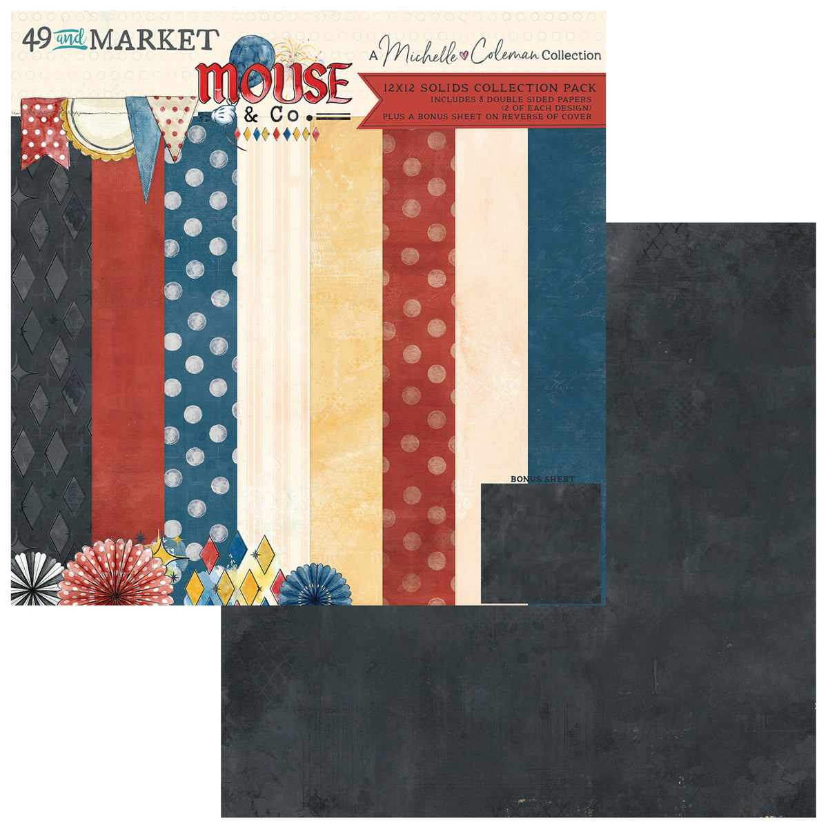 49 And Market Mouse & Co. 12x12 Inch Solids Collection Pack by Michelle Coleman