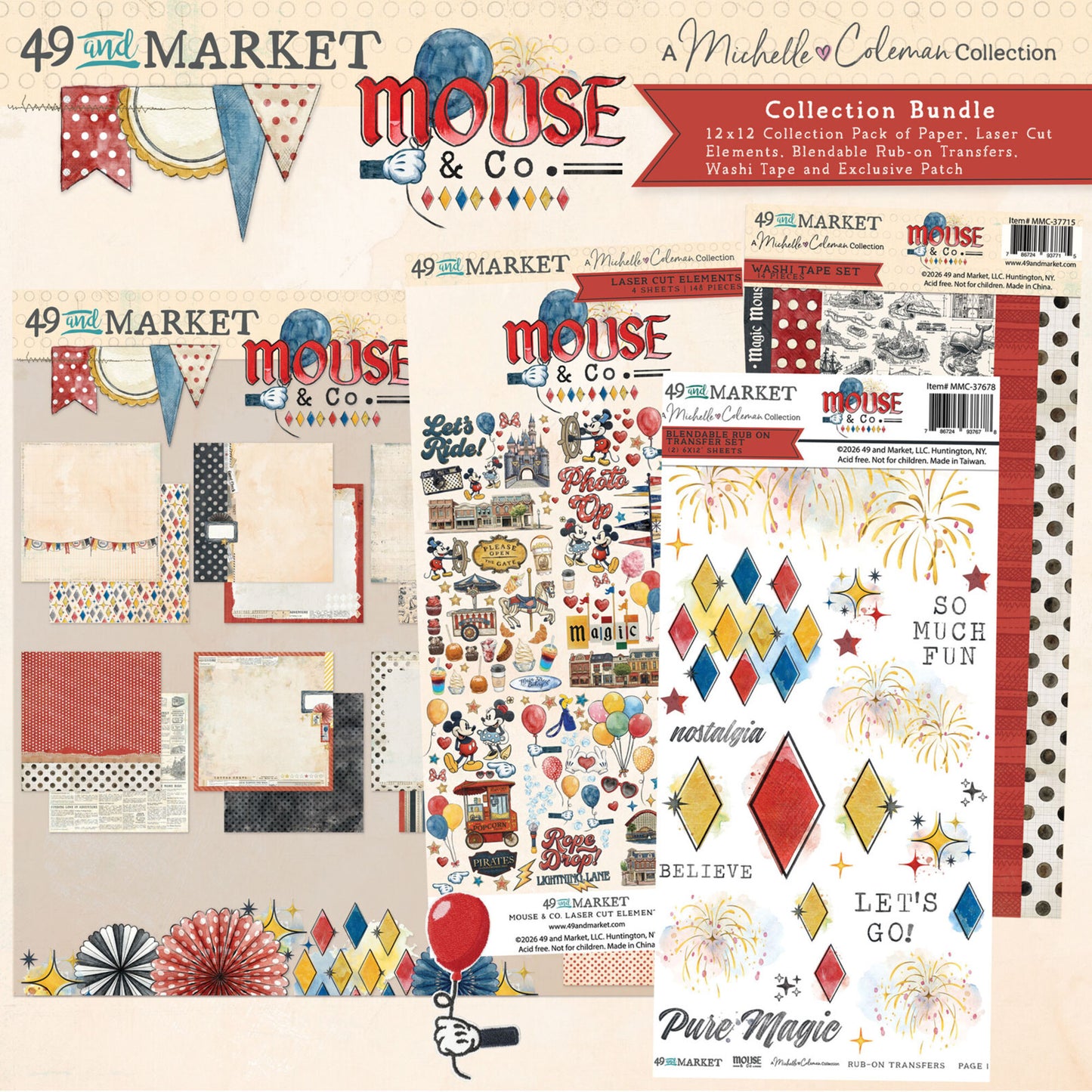 49 And Market Mouse & Co. Bundle Collection w/ Patch by Michelle Coleman