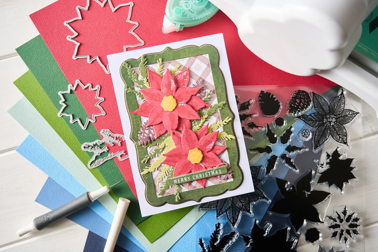 Sizzix Clear Stamp & Framelits Bundle 2 by 49 and Market