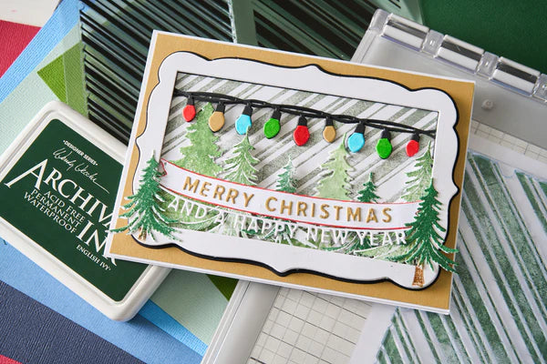 Sizzix Clear Stamps Set 17PK w/15PK Framelits Trees and Trinkets by 49 and Market