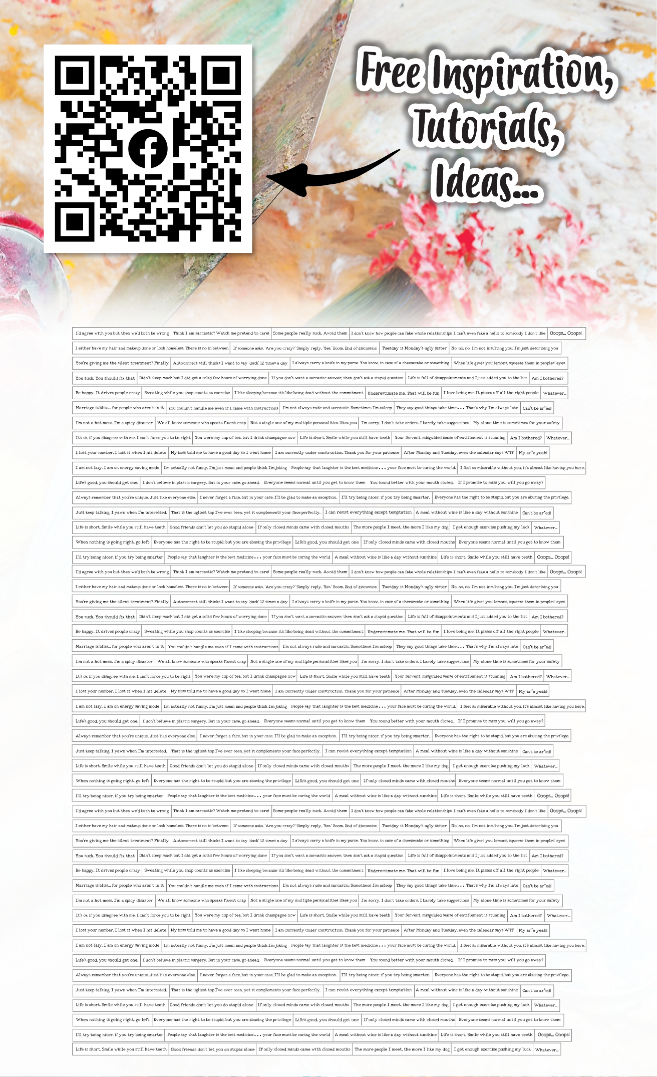 EP-4 - Ephemera Die-Cuts - Sharp Tongues White