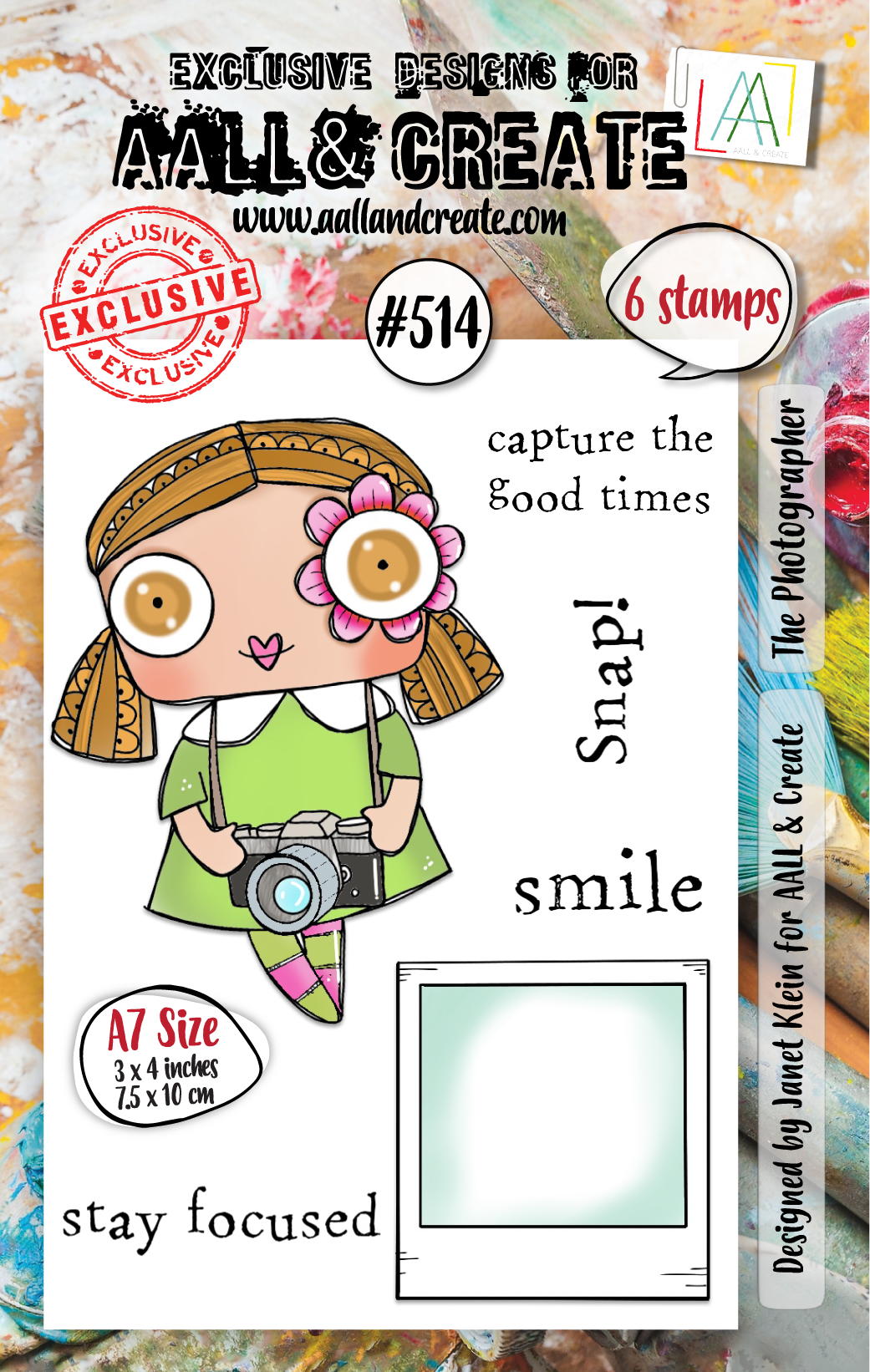 #514 - A7 Clear Stamp Set - The Photographer