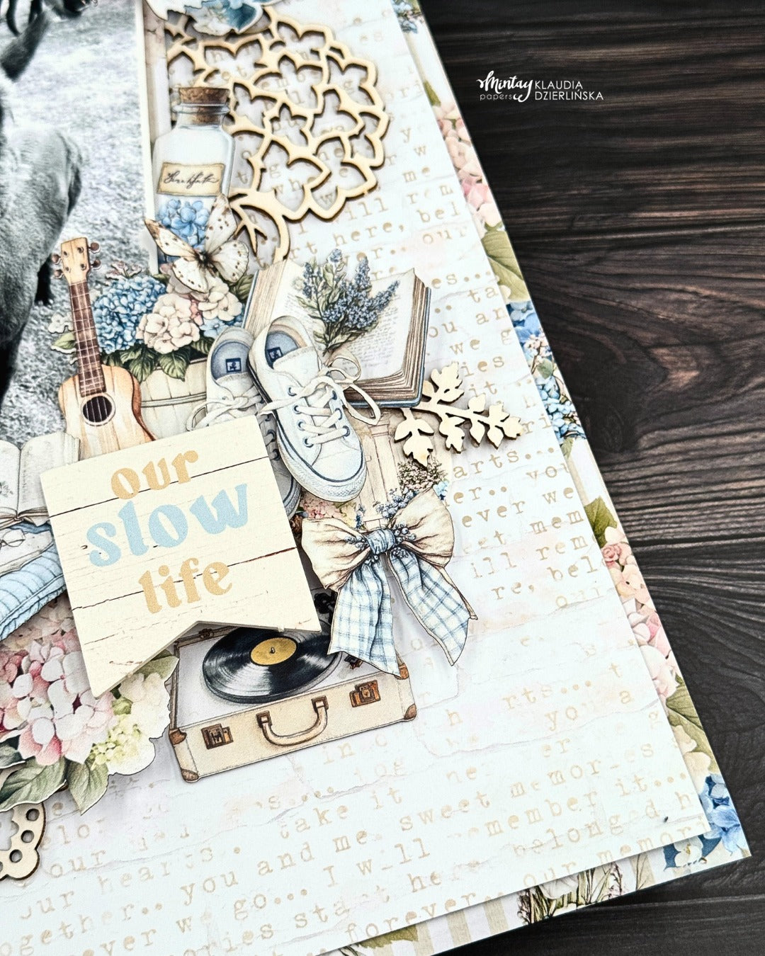 Mintay Cottage Heart 12x12 Inch Chipboard Ephemera Sheet