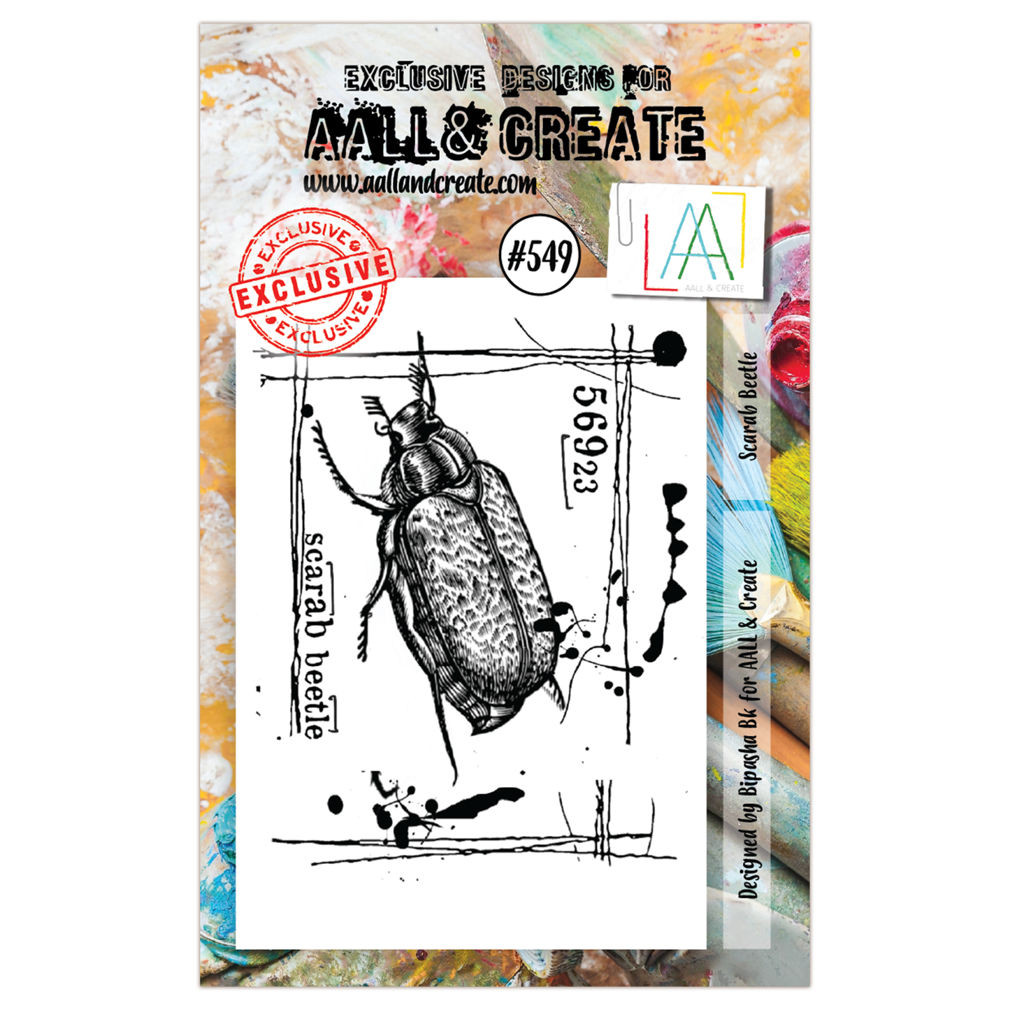 #549 - A7 Clear Stamp Set - Scarab Beetle