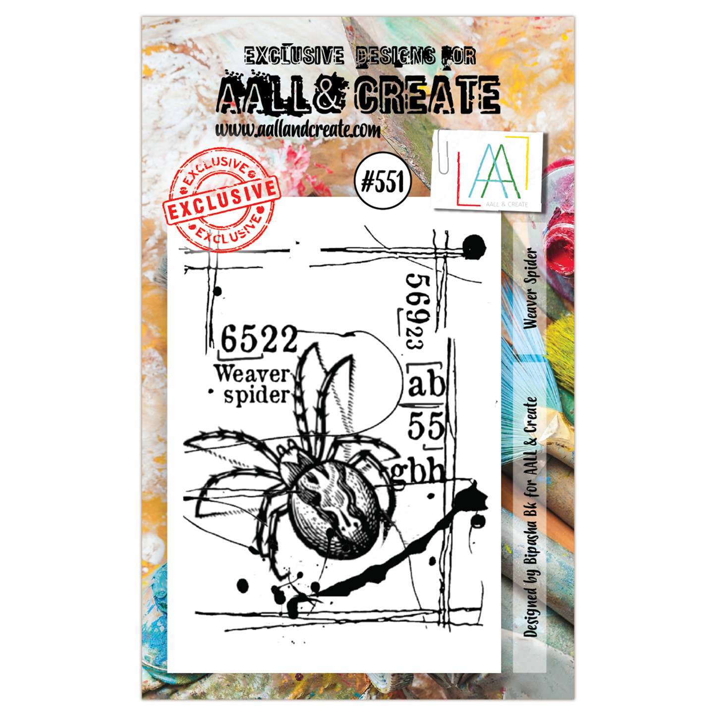 #551 - A7 Clear Stamp Set - Weaver Spider