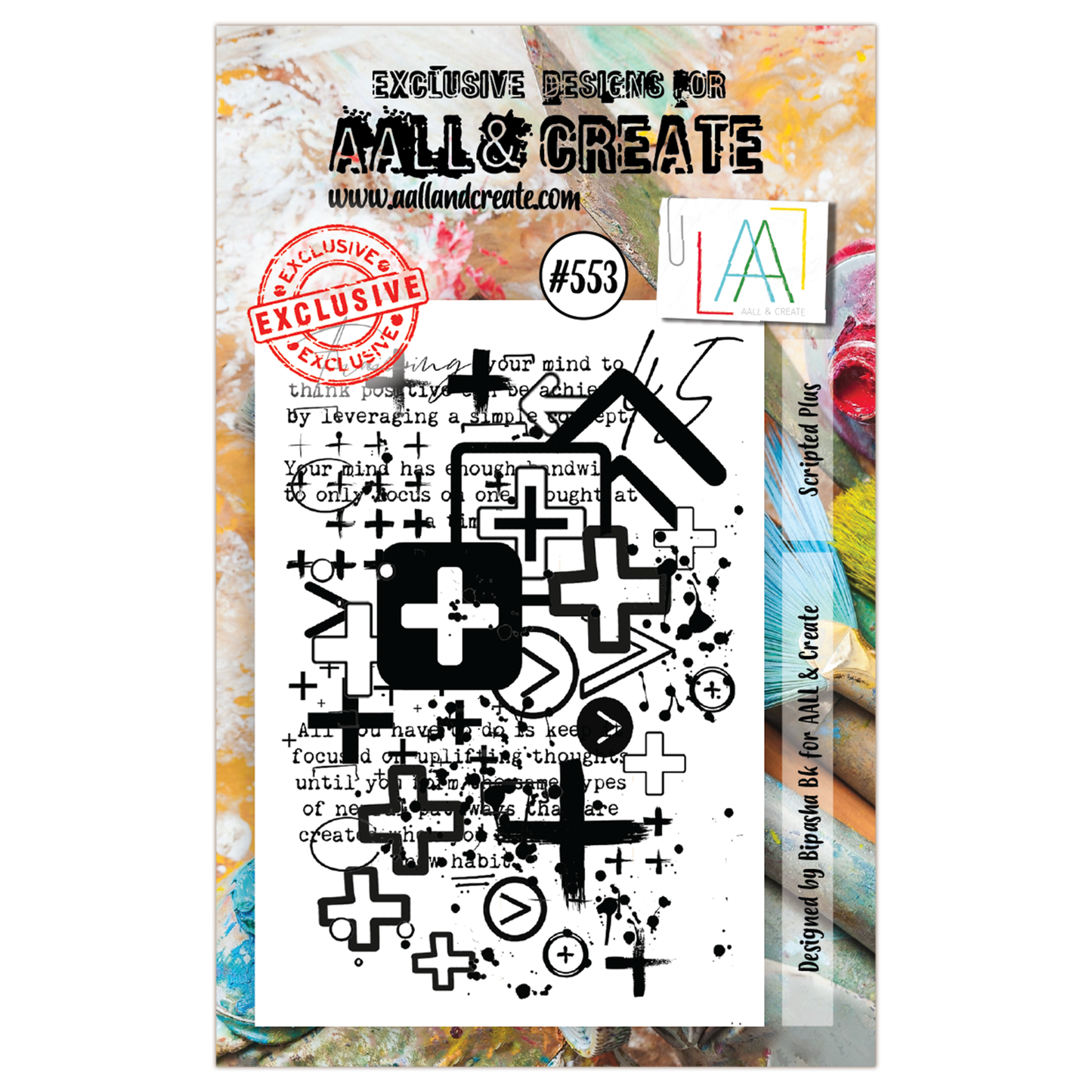 #553 - A7 Clear Stamp Set - Scripted Plus