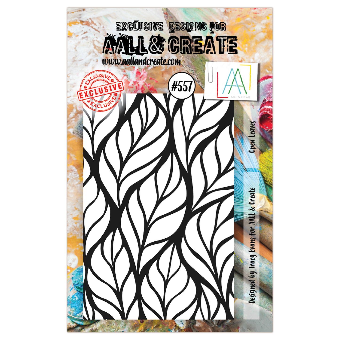 #557 - A7 Clear Stamp Set - Open Leaves