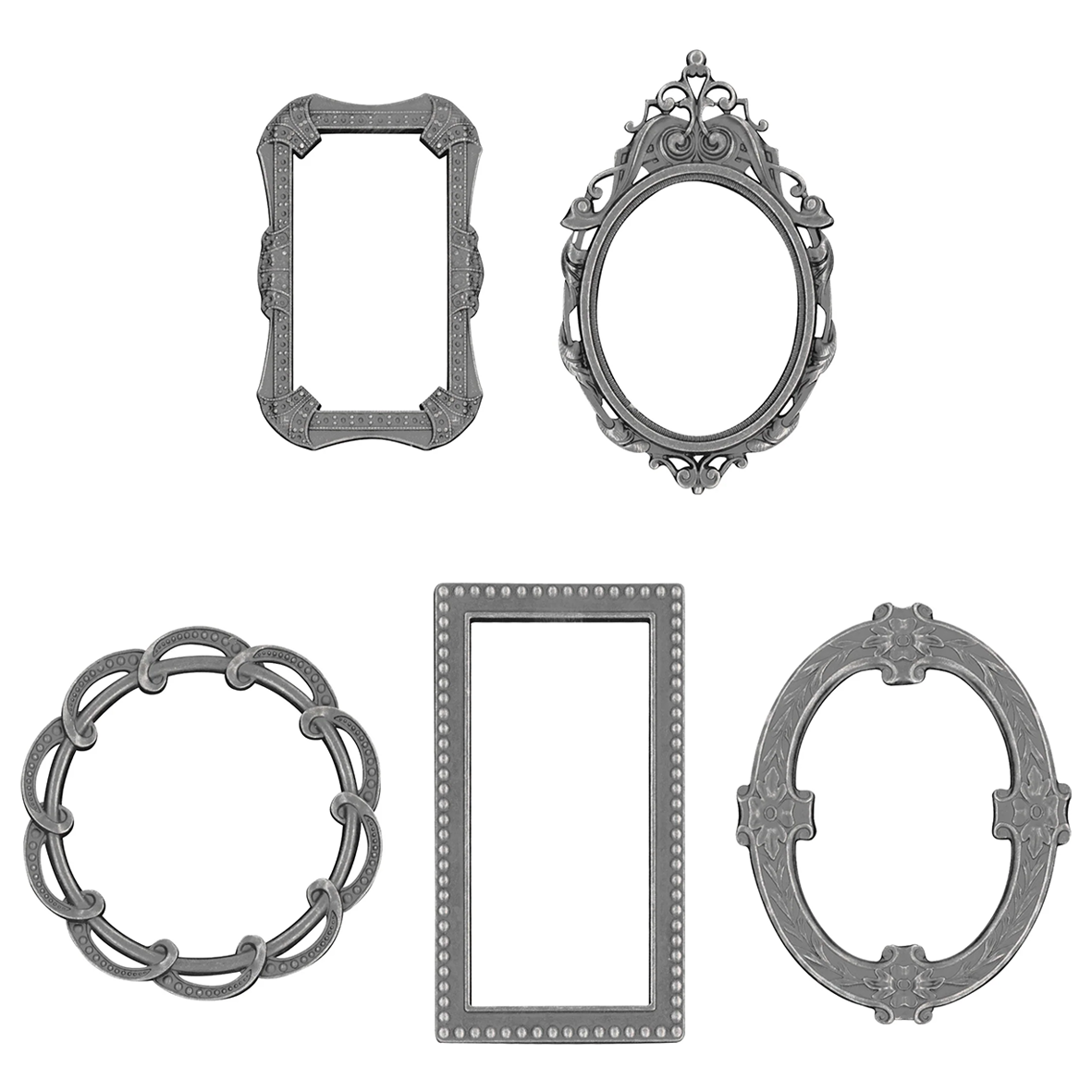 Idea-ology Tim Holtz Metal Deco Frames - 5 Pcs