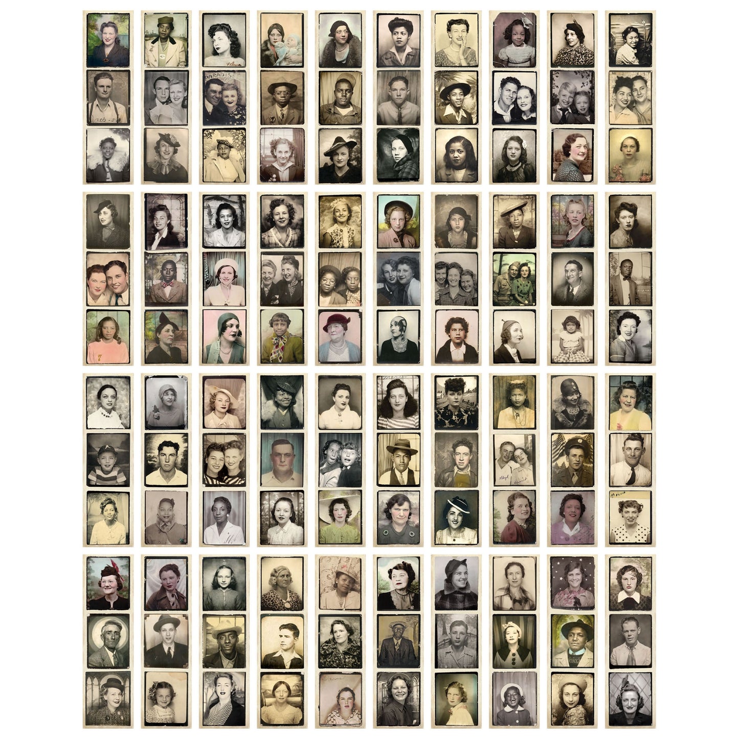 Idea-ology Tim Holtz Photobooth Vintage Photo Strips-40/Pkg