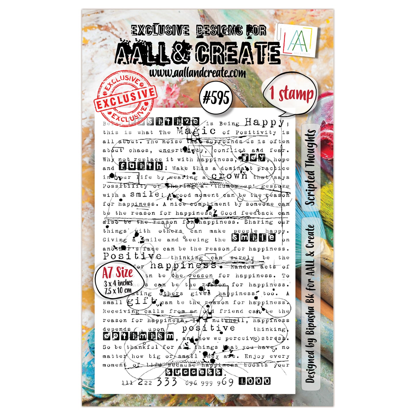 #595 - A7 Clear Stamp Set - Scripted Thoughts