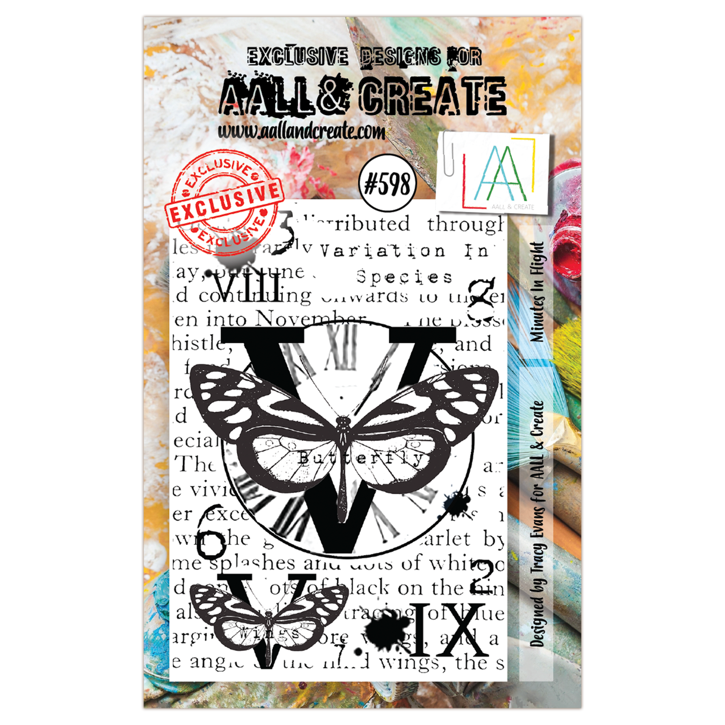 #598 - A7 Clear Stamp Set - Minutes In Flight