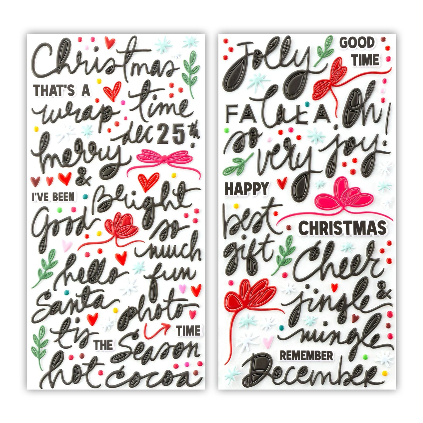 49 And Market Mistletoe And Memories Puffy Stickers