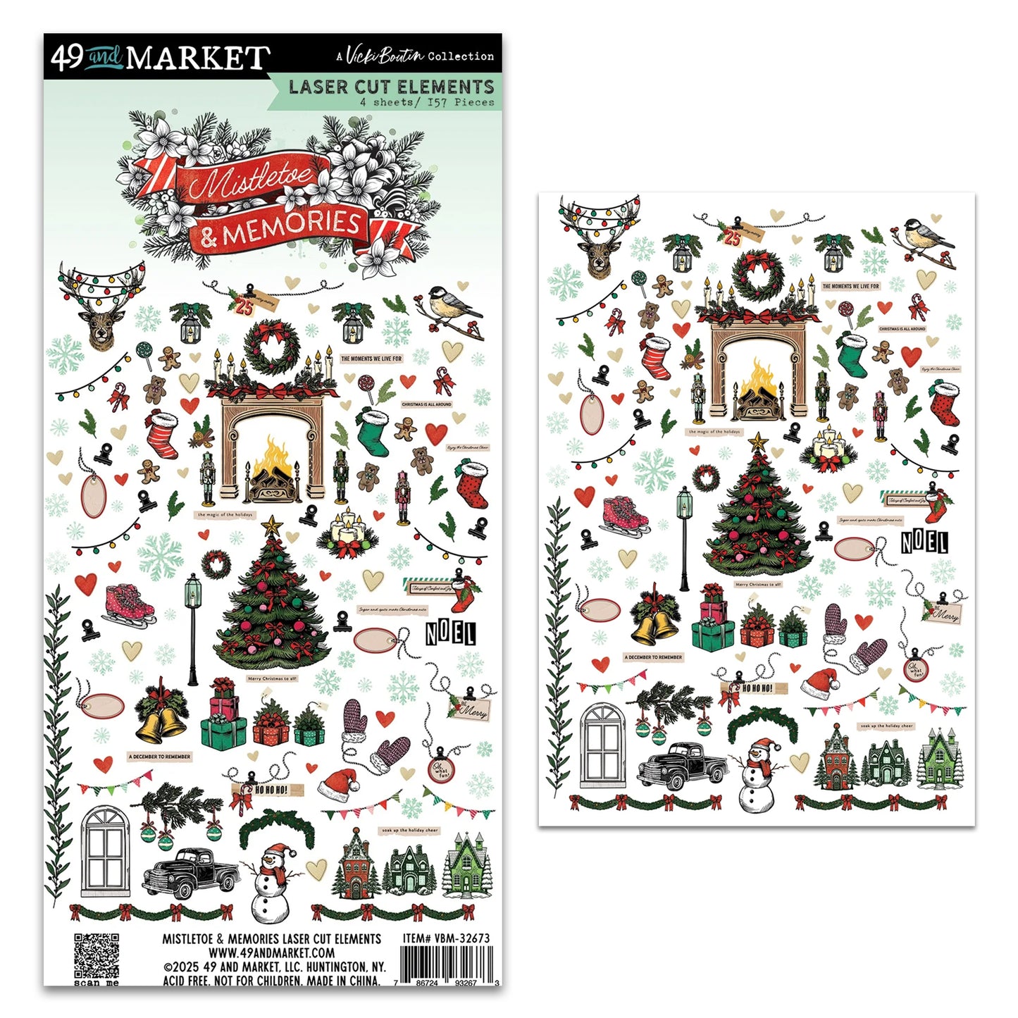 49 And Market Mistletoe And Memories Laser Cut Outs - Elements