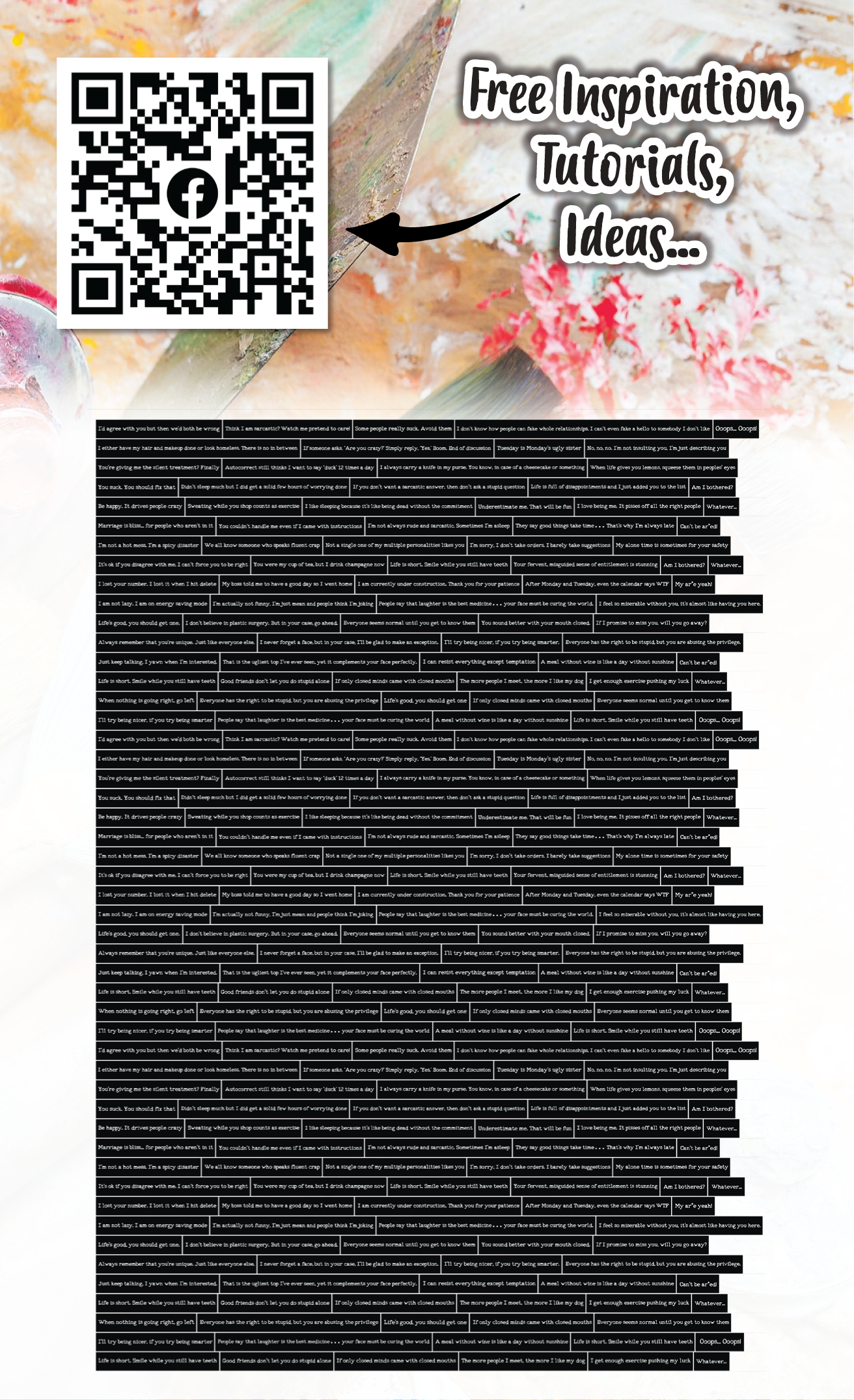 EP-5 - Ephemera Die-Cuts - Sharp Tongues Black