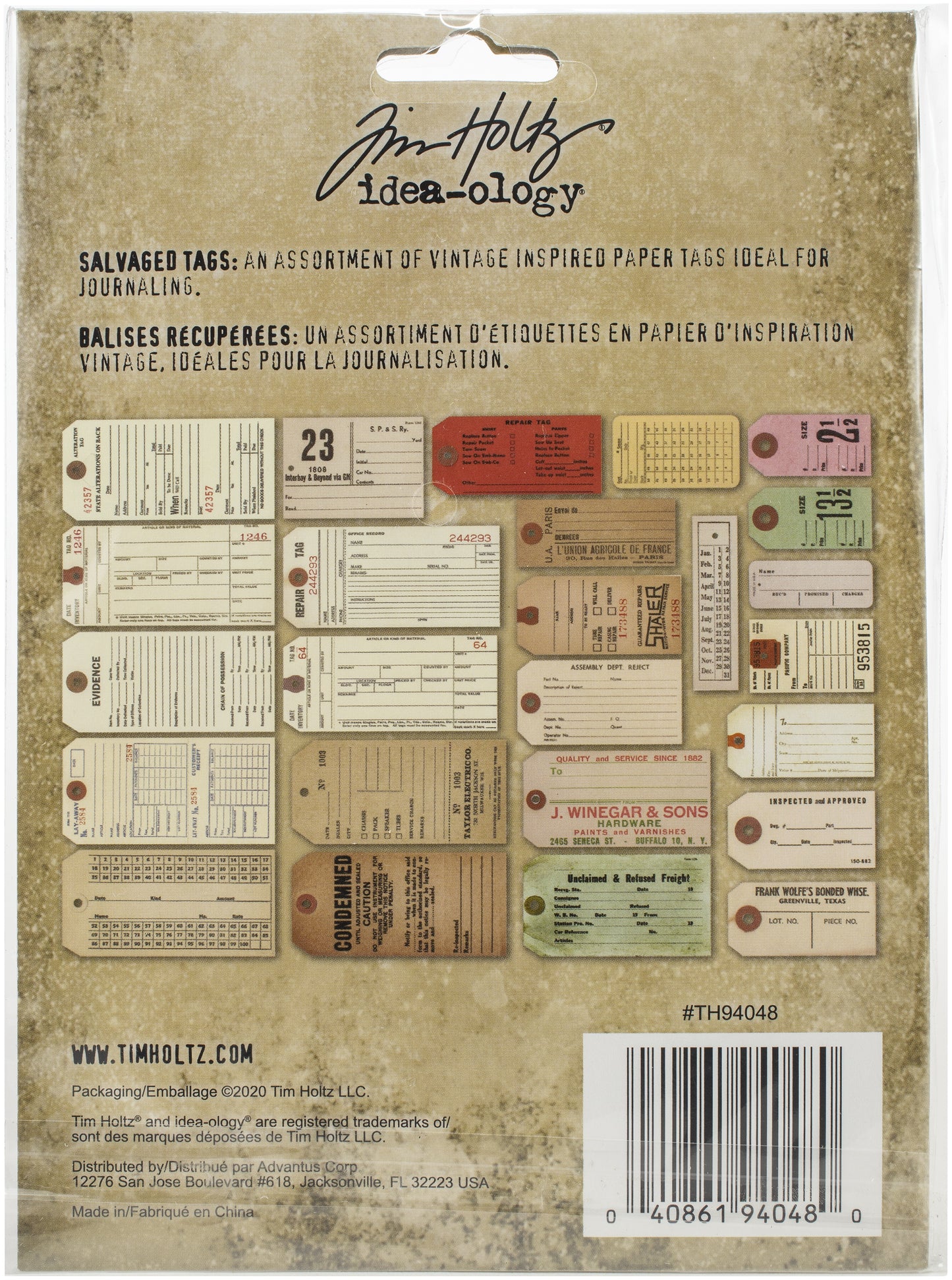 Idea-ology Tim Holtz Salvaged Tags-25 Pieces