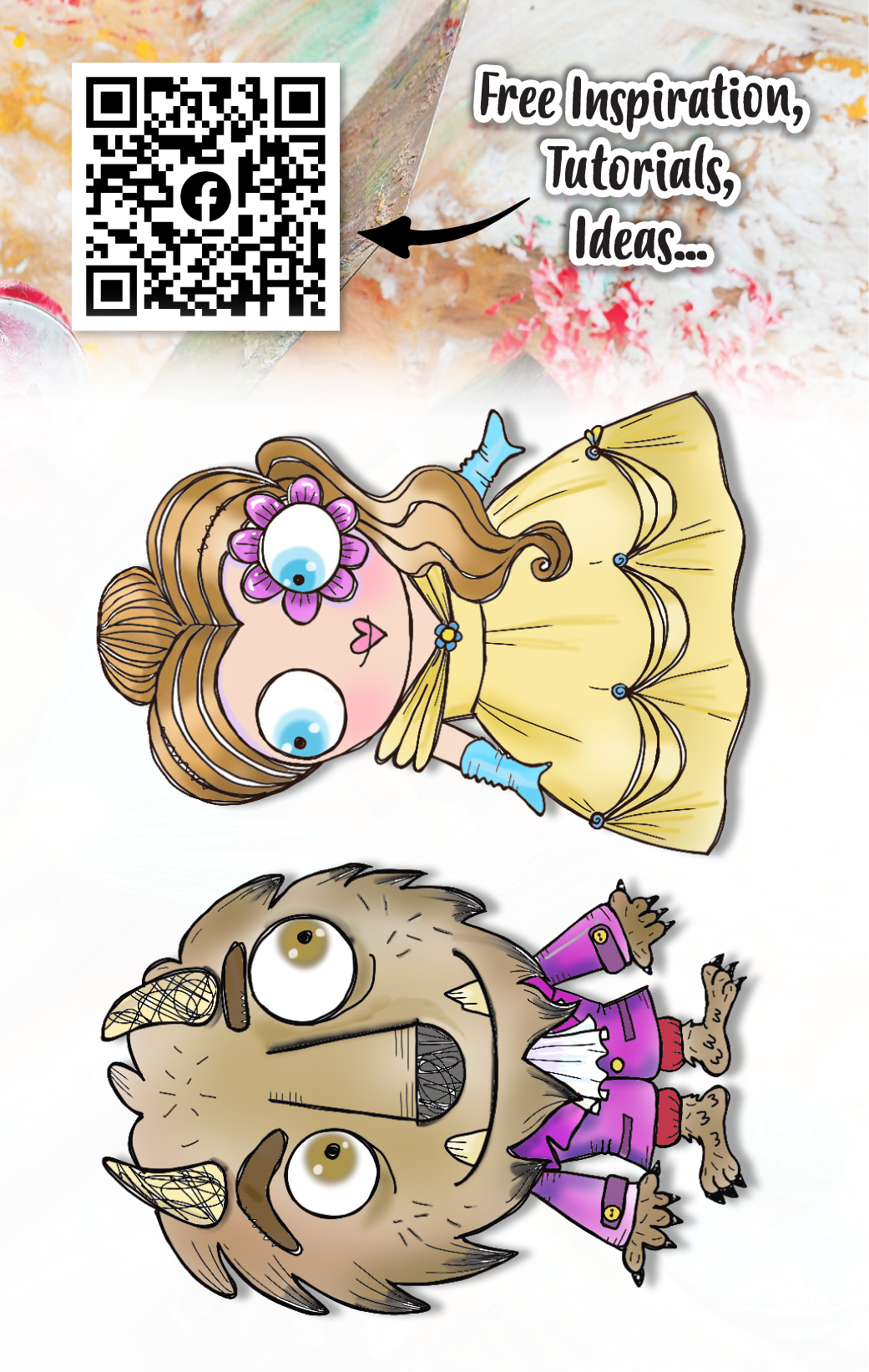 #632 - A7 Clear Stamp Set - Beauty & Beast