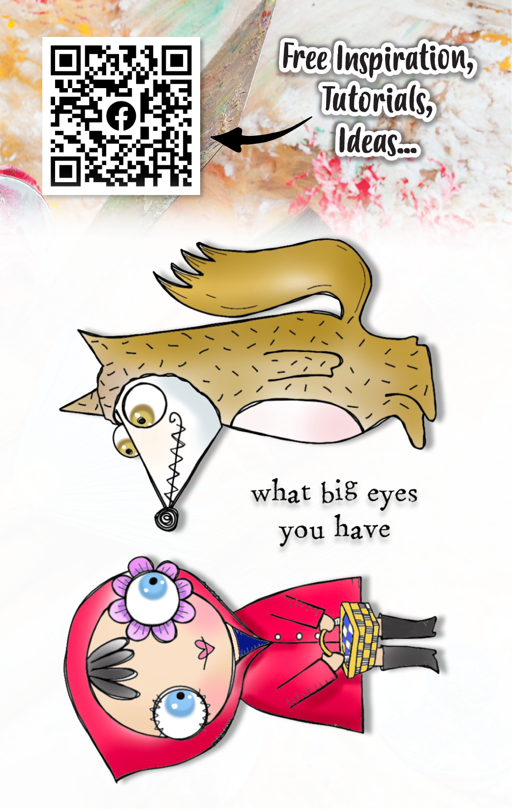 #639 - A7 Clear Stamp Set - Red & Wolf