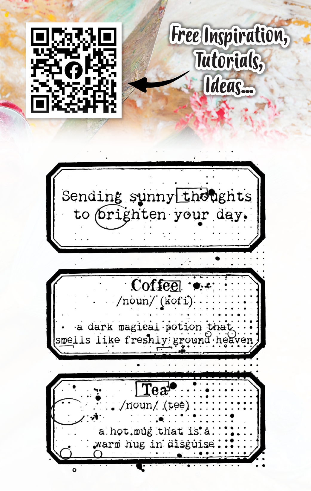 #647 - A7 Clear Stamp Set - Basic Tags